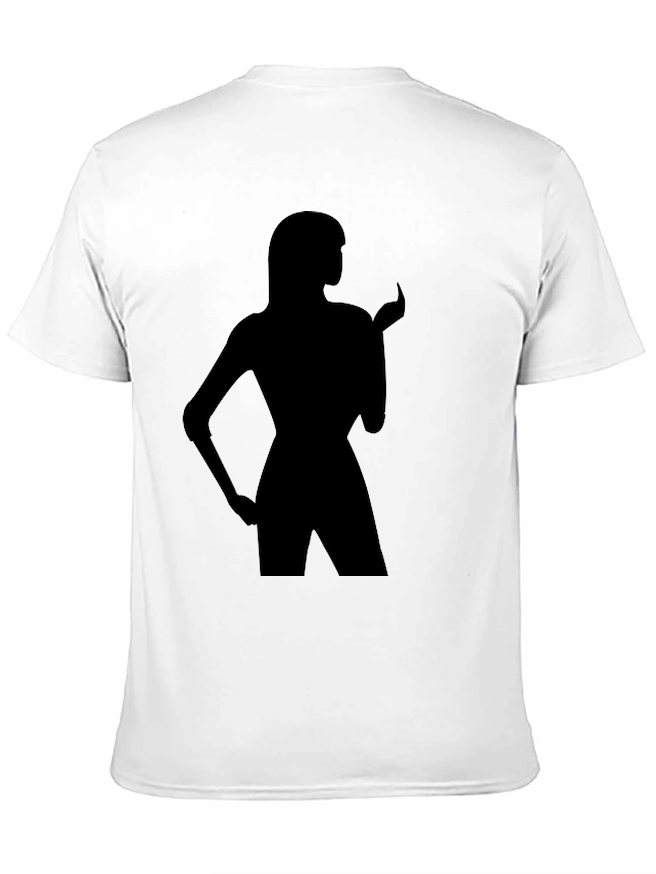 Black Silhouette Tee - Black T-Shirt with Figure Graphic view 11