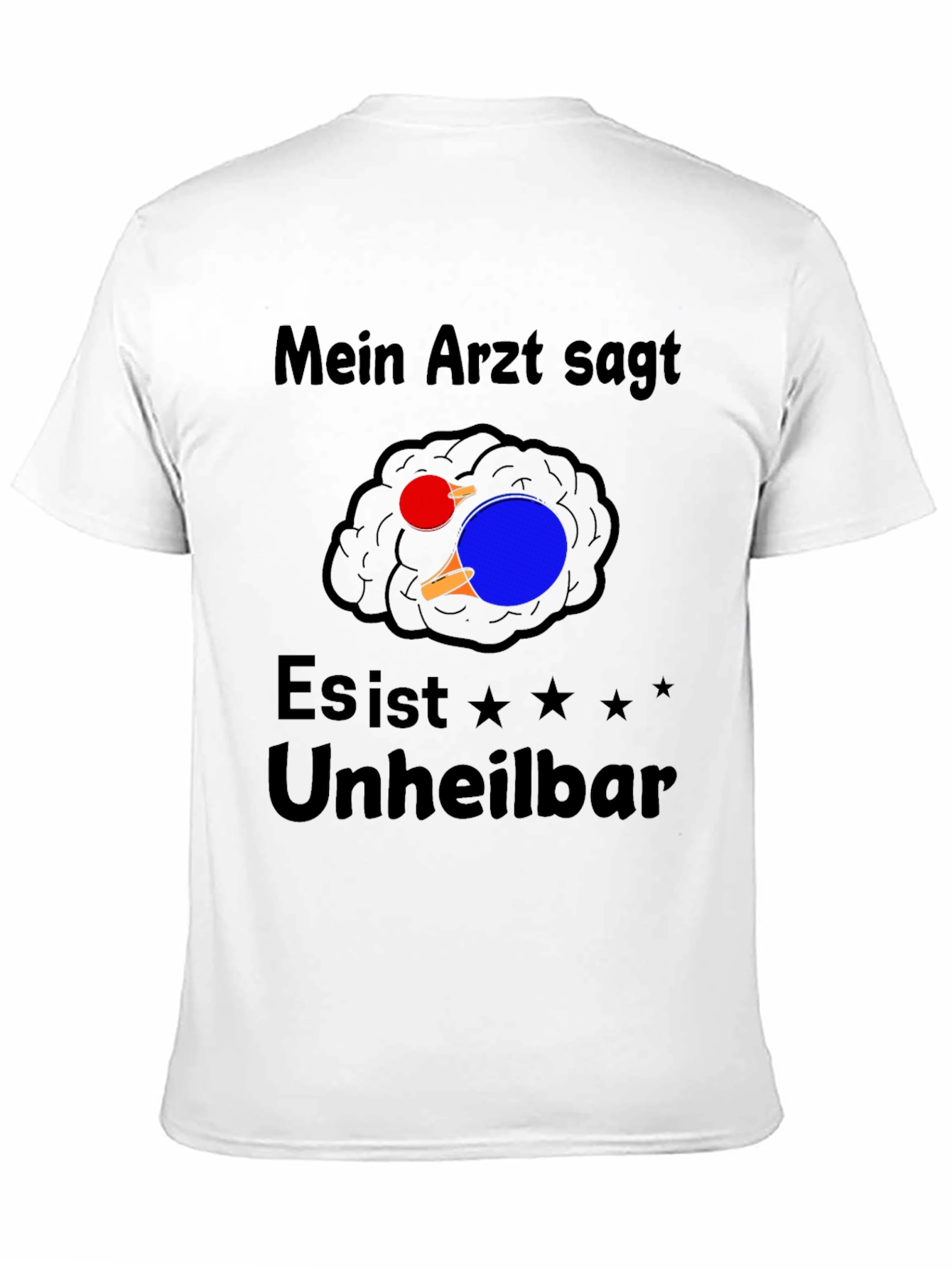 Black Funny Ping Pong Brain T-Shirt - Mein Arzt Sagt... view 11