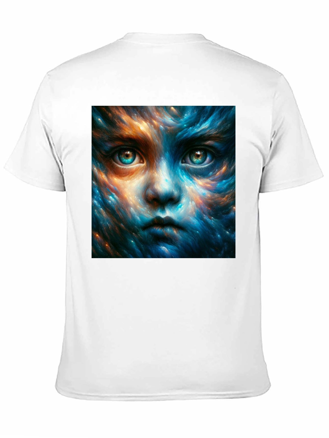 Black Mystic Face Graphic Black T-Shirt view 11