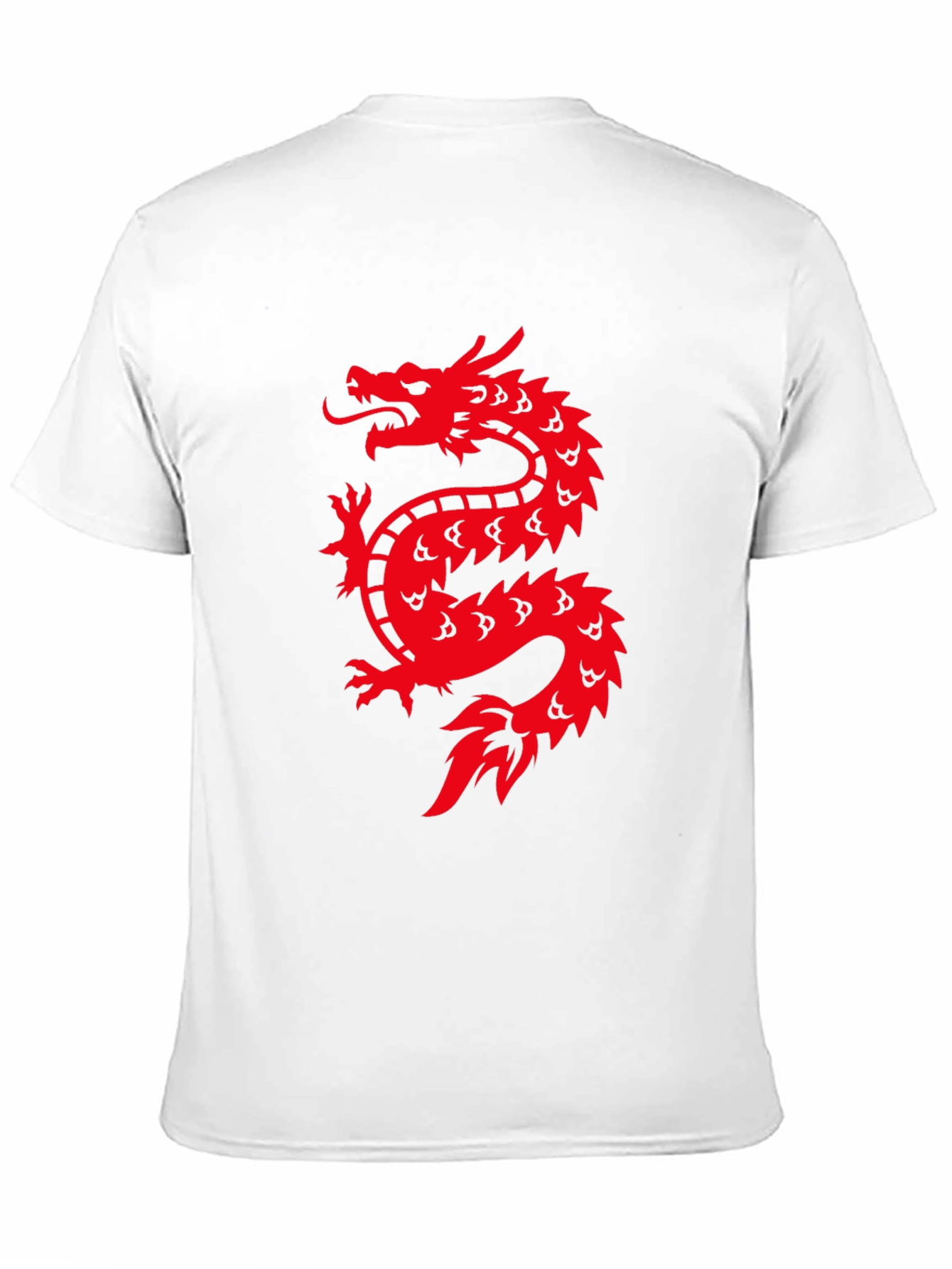 Black Red Dragon Graphic Print Black T-Shirt view 11