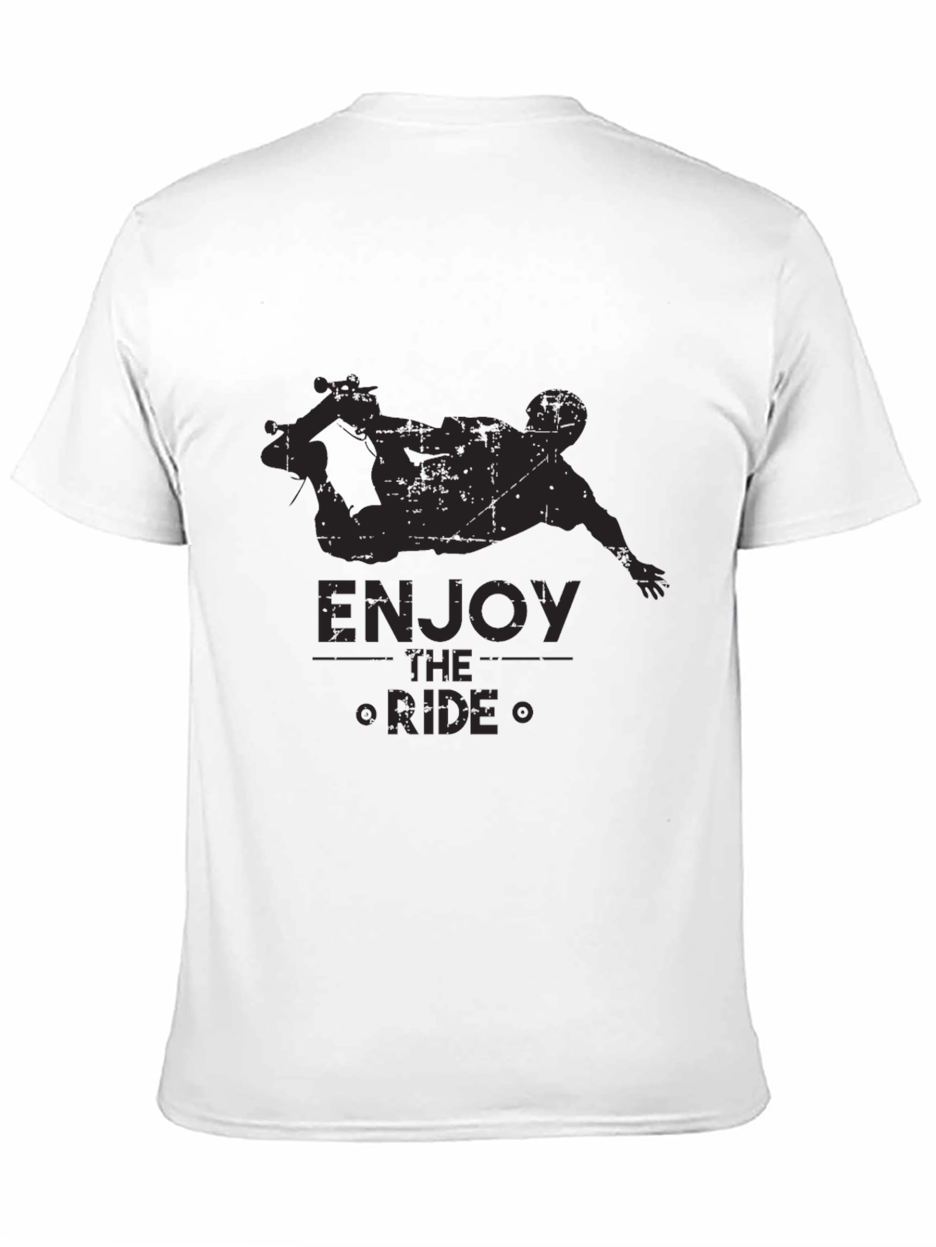 Black Enjoy the Ride Skateboarder Graphic Tee view 11