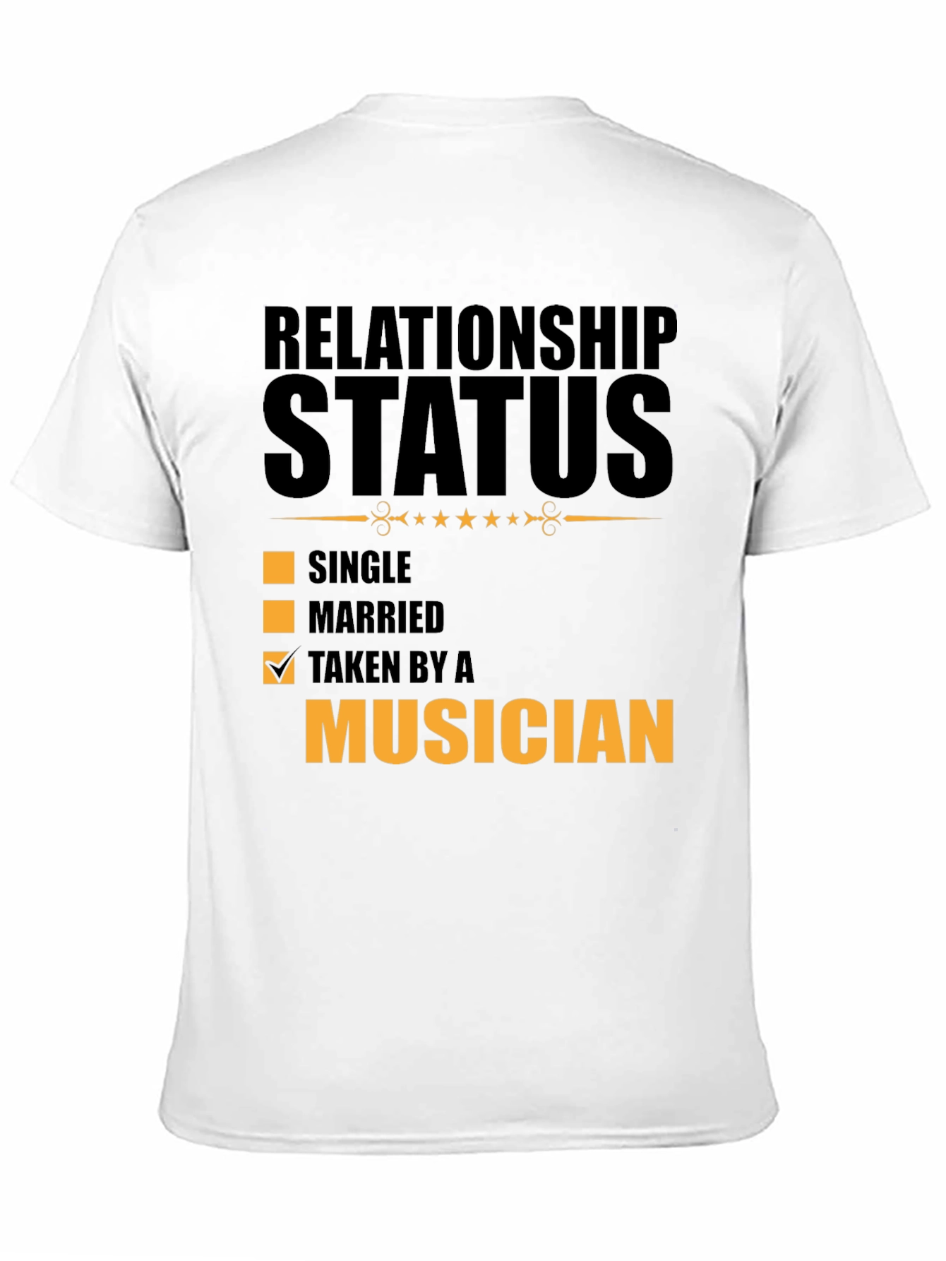 Black Taken By A Musician Relationship Status Graphic Tee view 11