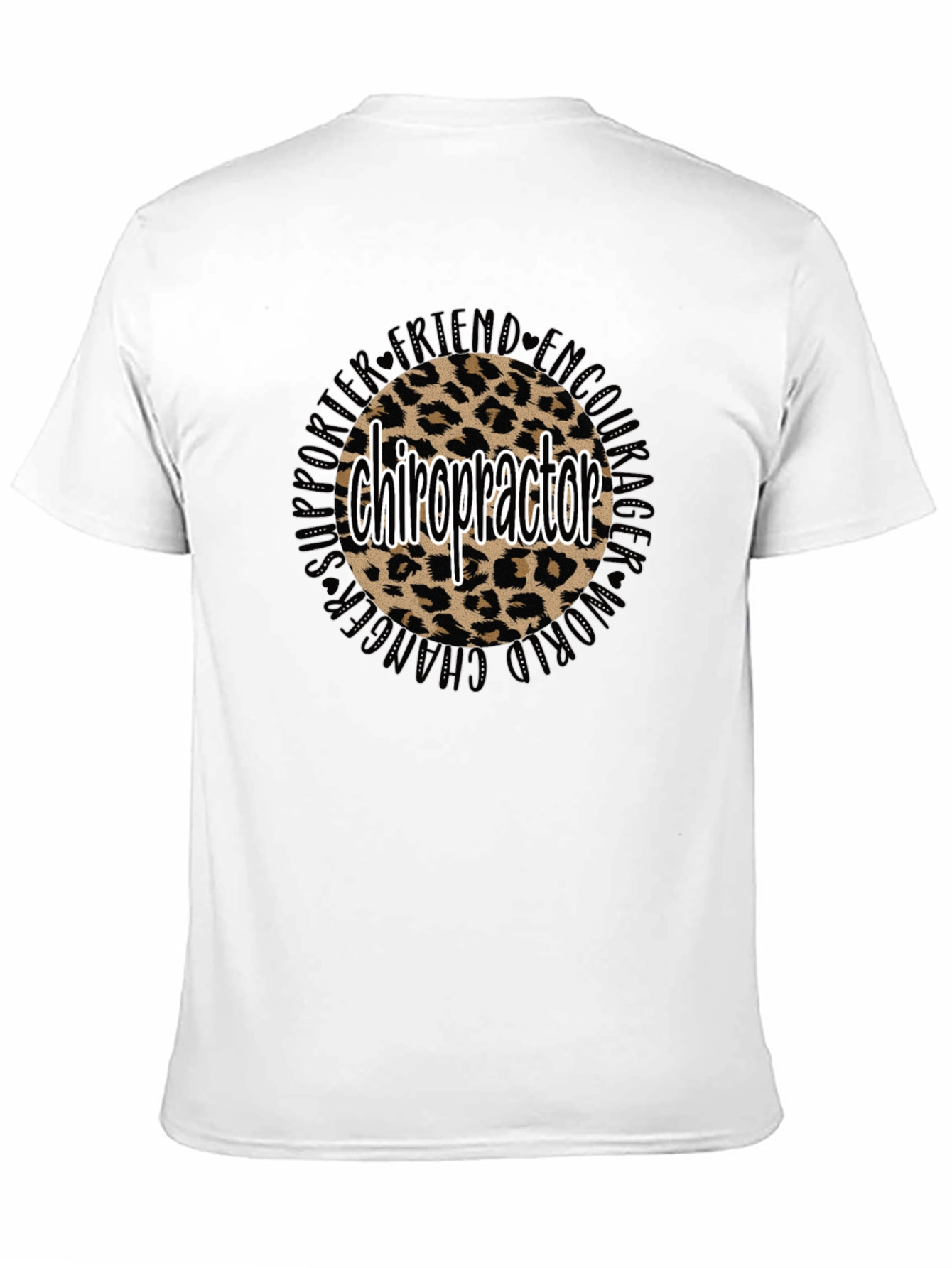 Black Chiropractor Leopard Print Tee view 11