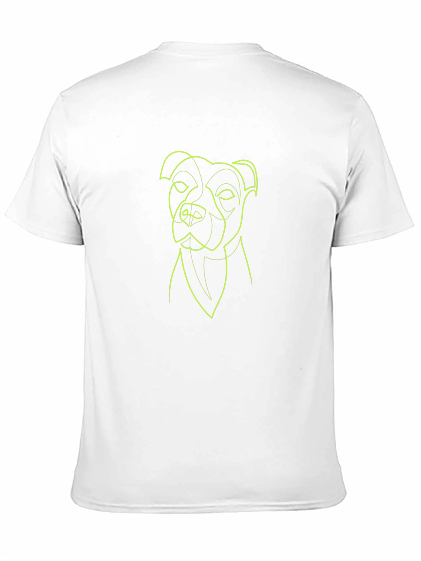 Black Minimalist Dog Line Art Tee - Black Cotton Blend view 11