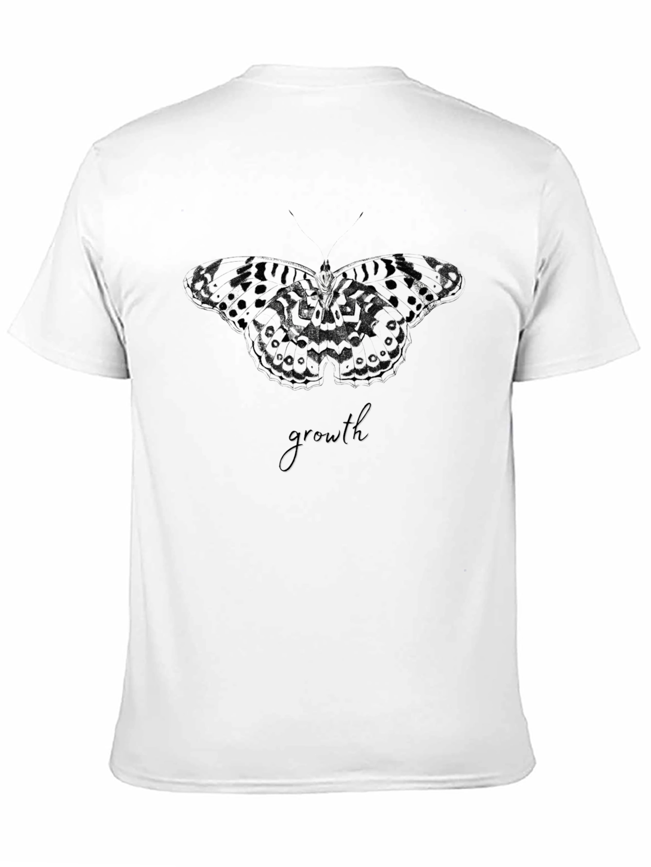 Black Growth Butterfly Black T-Shirt view 11