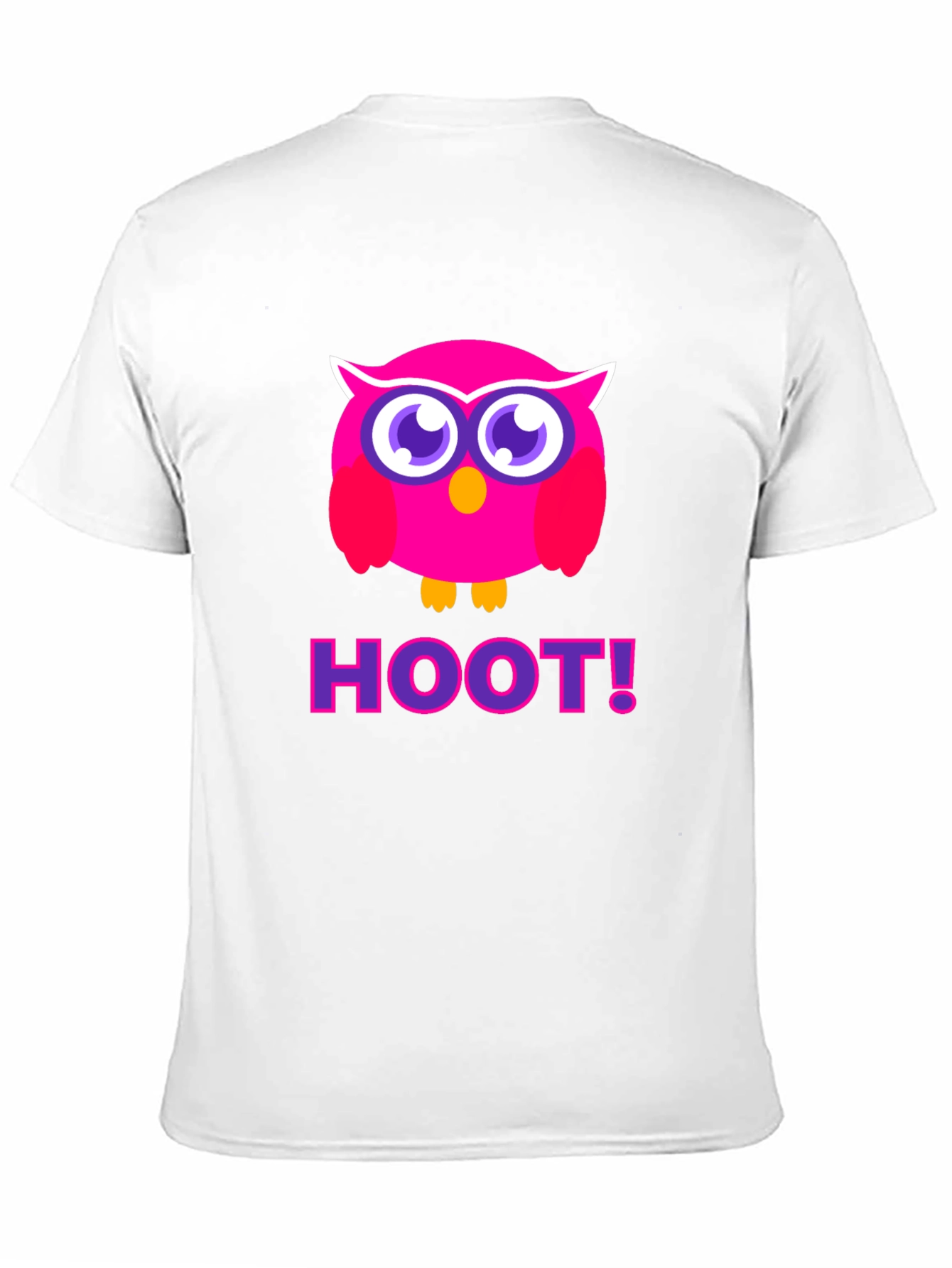 Black Pink Owl Hoot T-Shirt - Black Cotton Tee view 11
