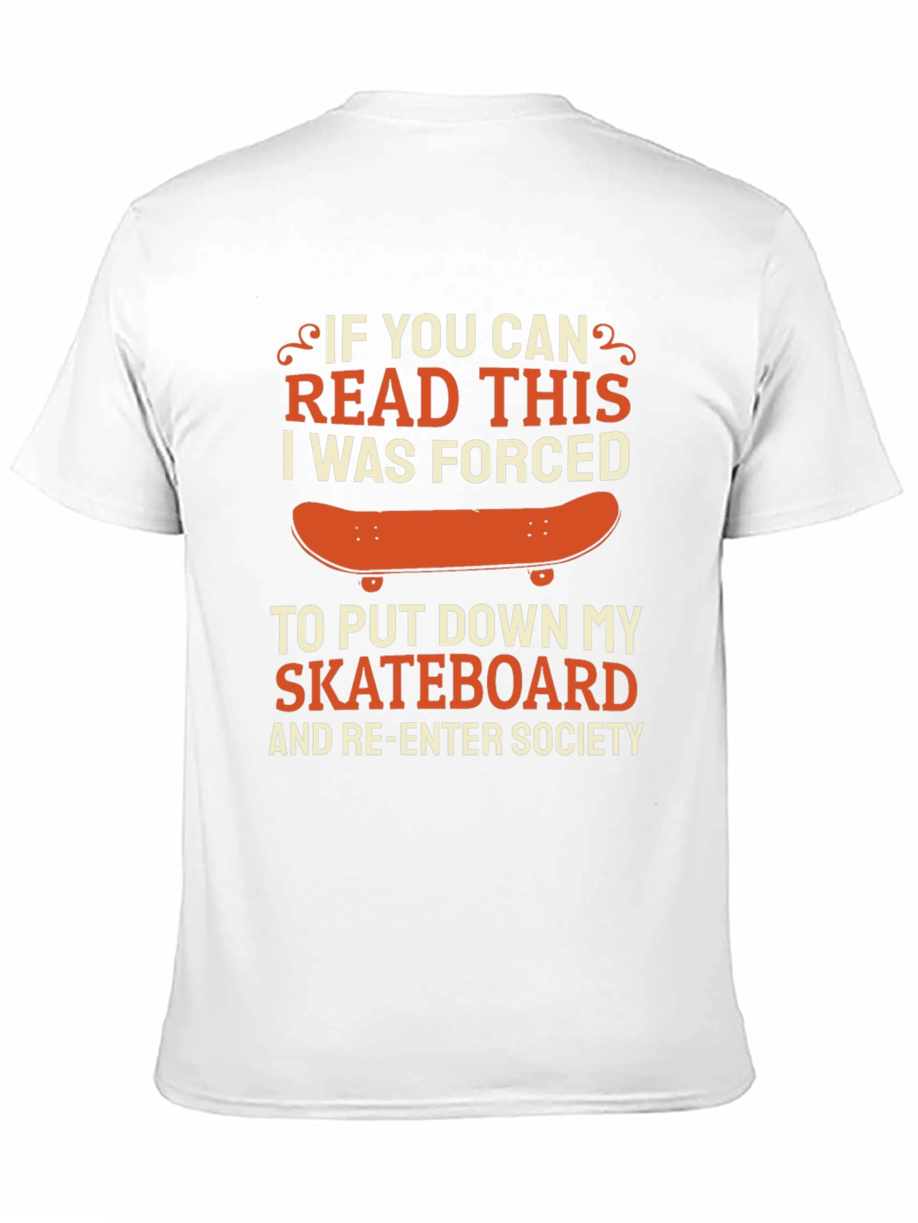 Black Funny Skateboarder T-Shirt: If You Can Read This view 11
