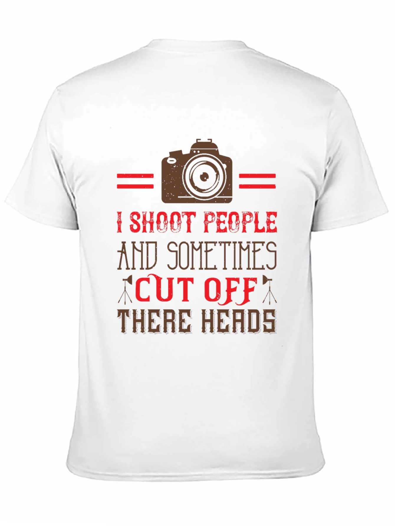 Black I Shoot People Funny Camera T-Shirt view 11
