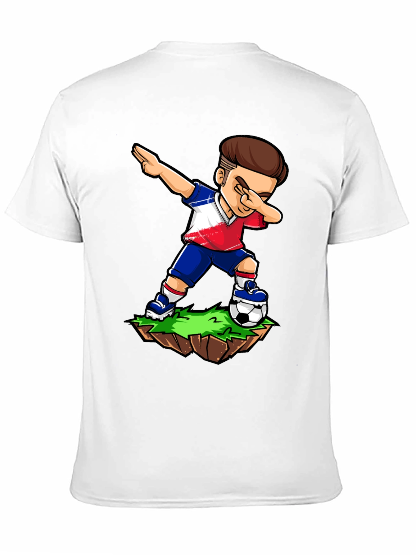 Black Dabbing Soccer Player Graphic Tee view 11