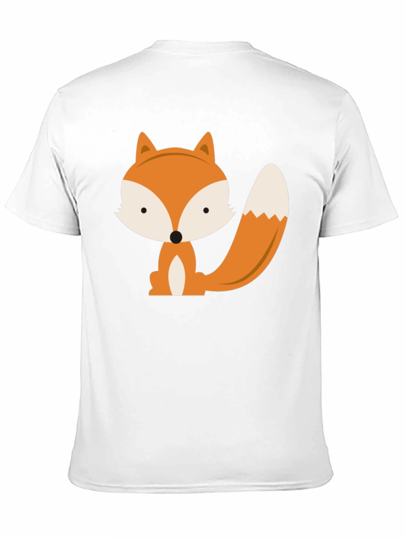 Black Cute Fox Graphic Tee - Black Unisex T-Shirt view 11