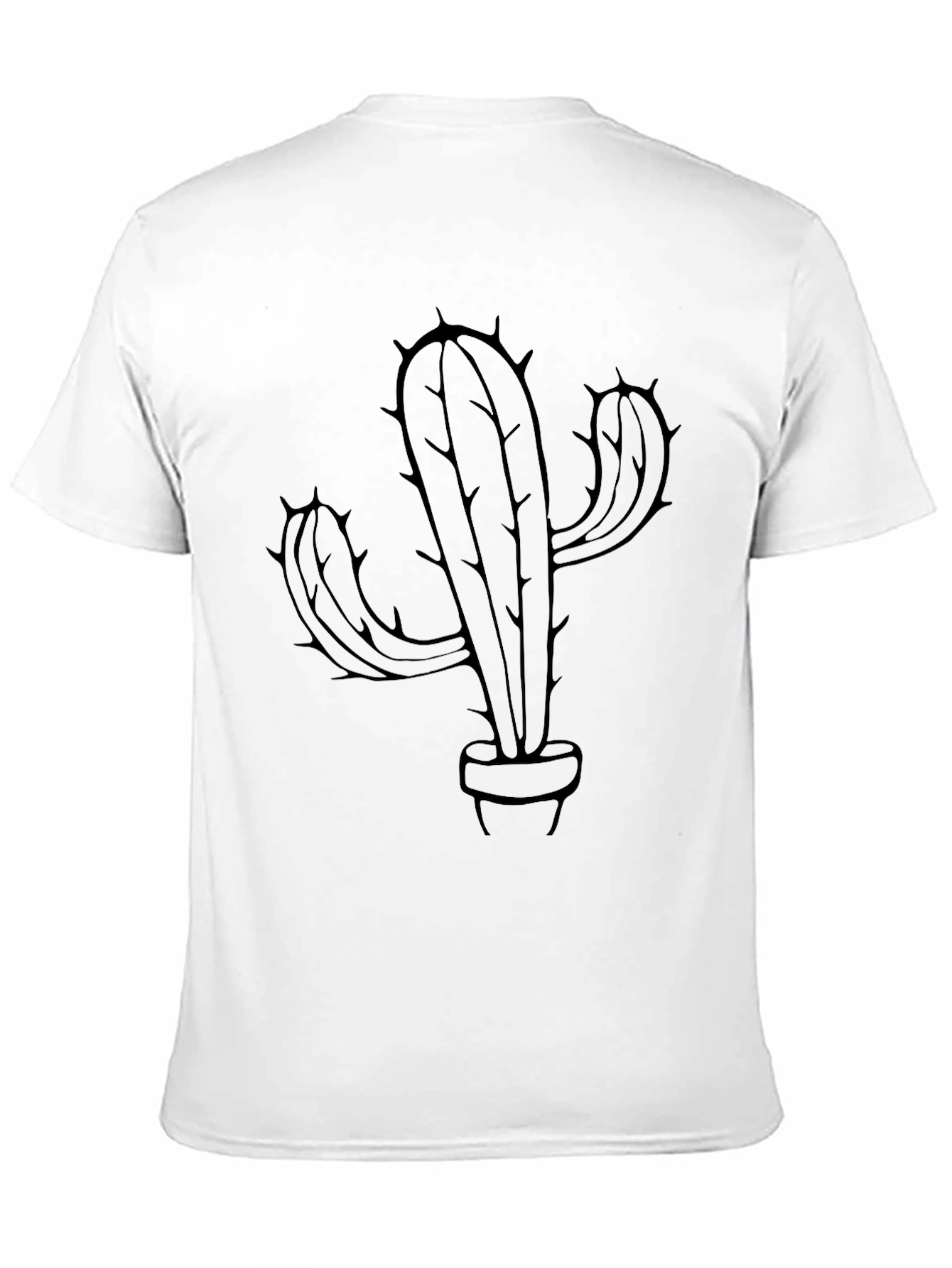 Black Black Cactus Print T-Shirt view 11