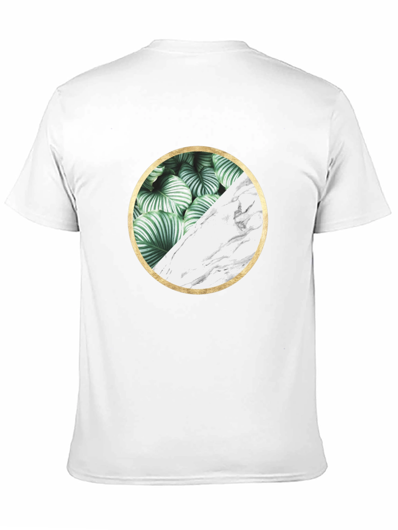Nature Marble Circle Graphic Black Tee - 11