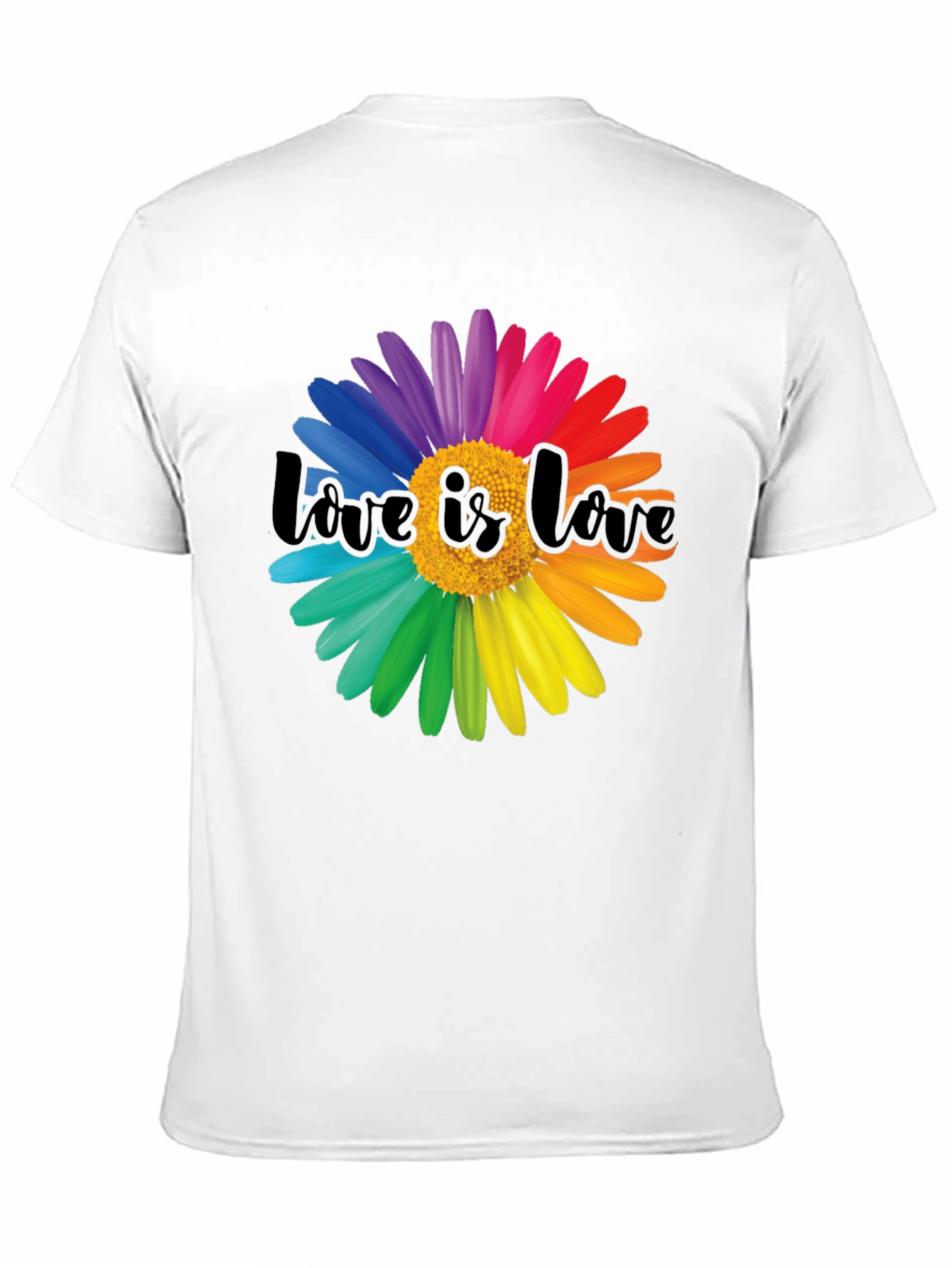 Black Love is Love Rainbow Flower Graphic Tee view 11