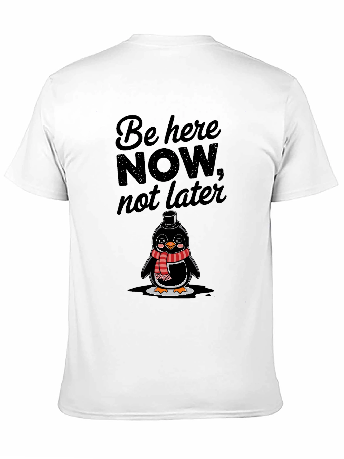 Black Be Here Now Penguin Graphic Tee - Black view 11