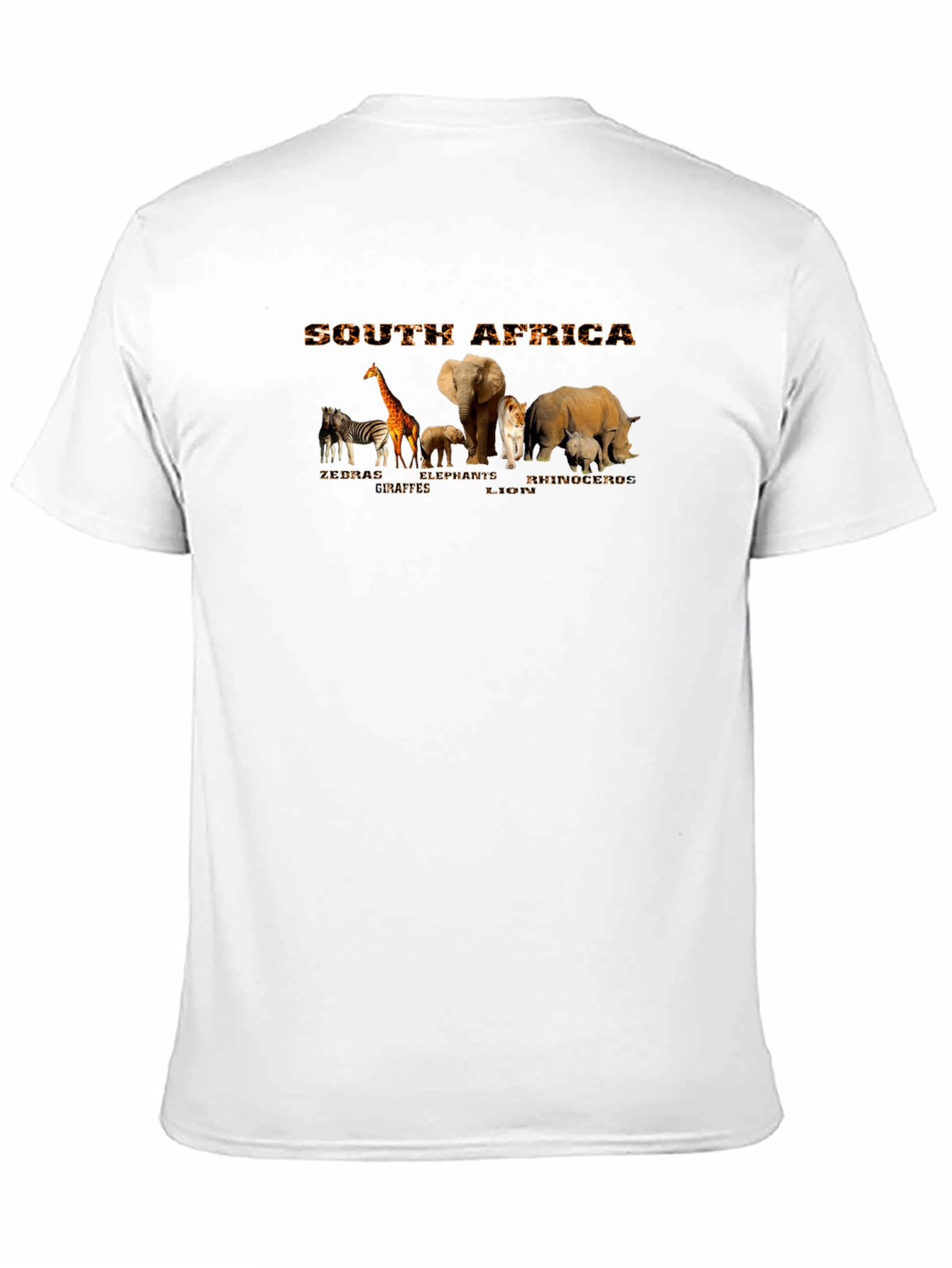 Black South Africa Wildlife Graphic T-Shirt view 11