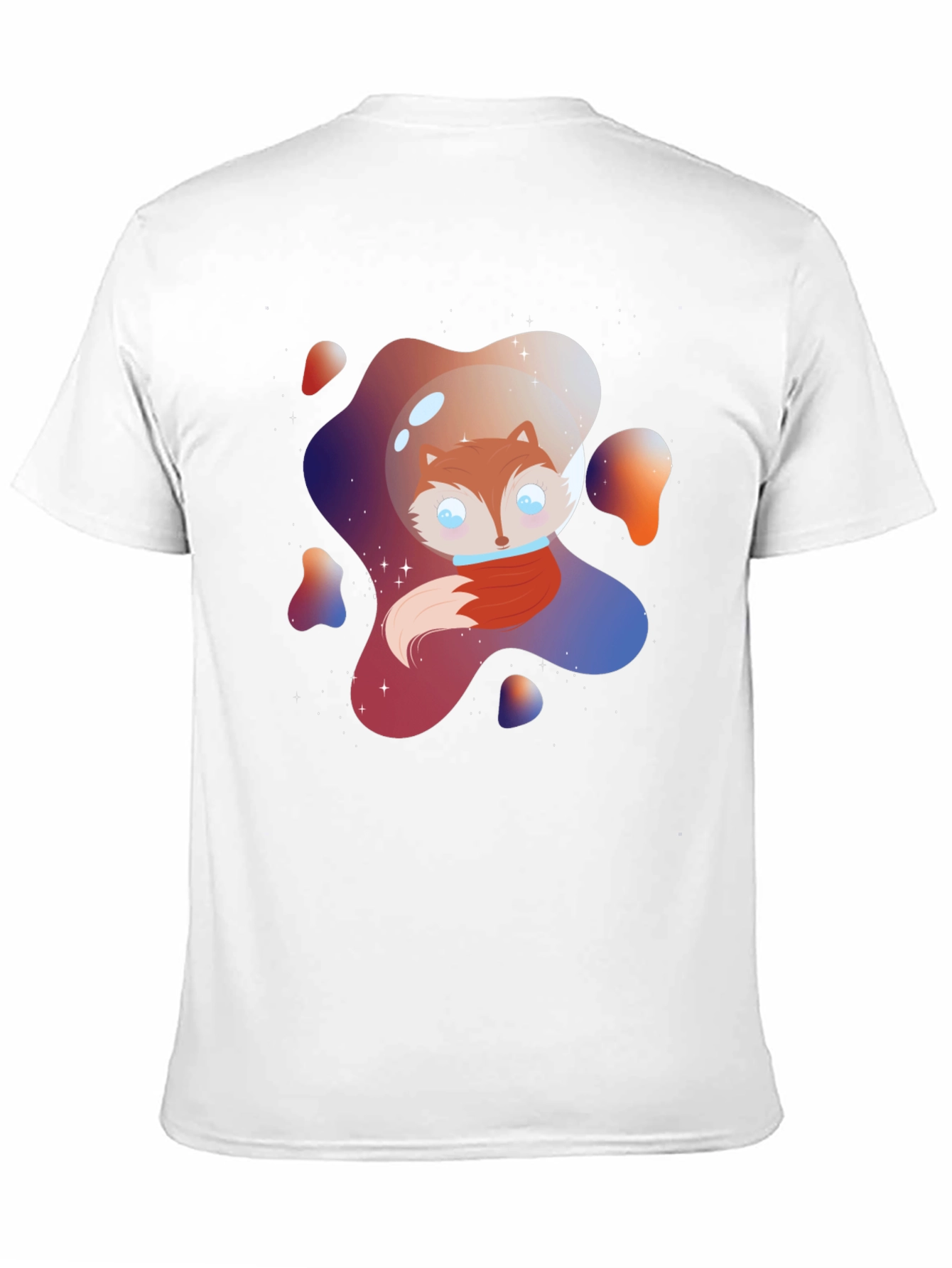 Black Space Fox Graphic Tee - Unique Design view 11