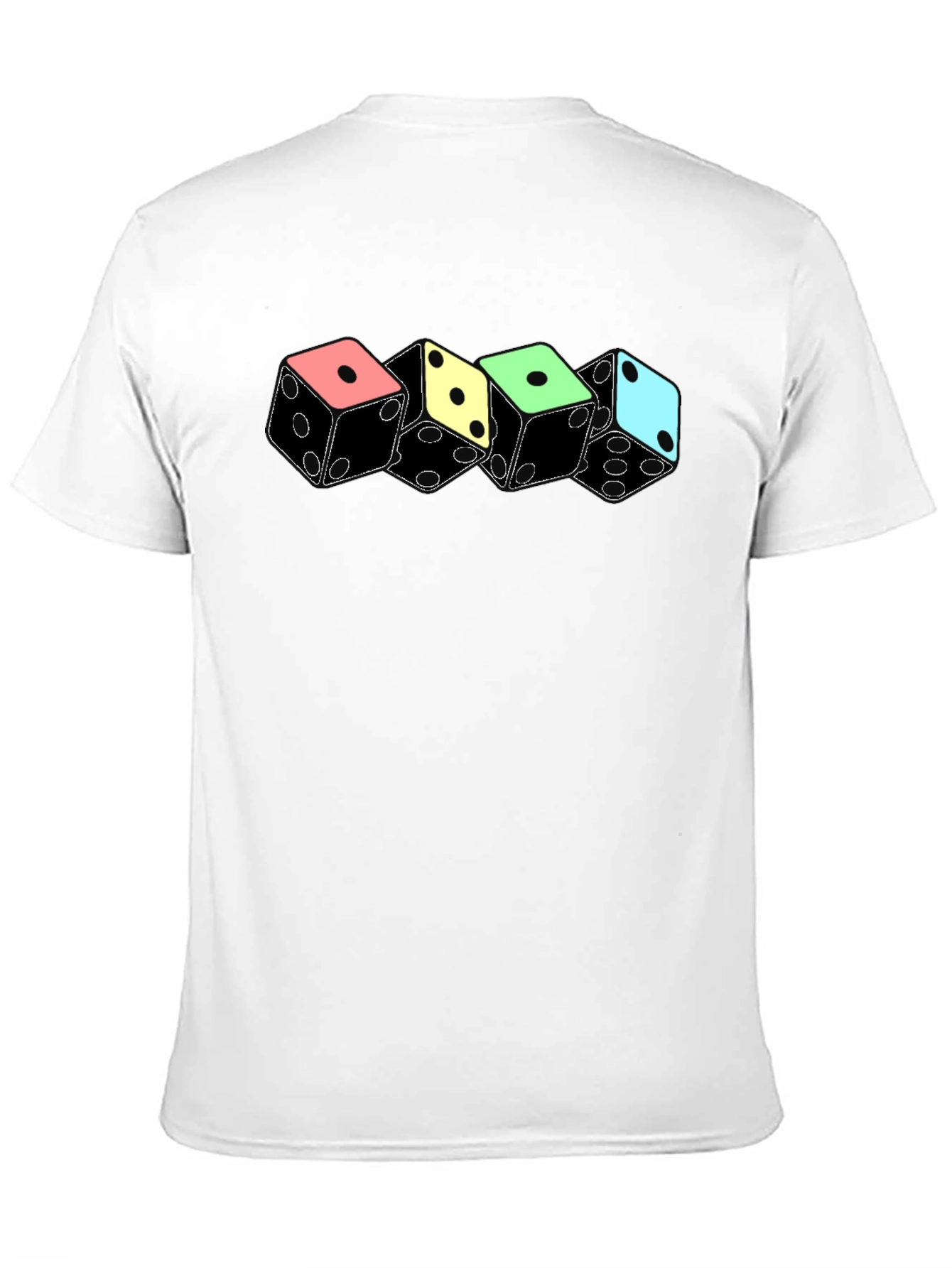 Black Dice T-Shirt - Colorful Gaming Design view 11