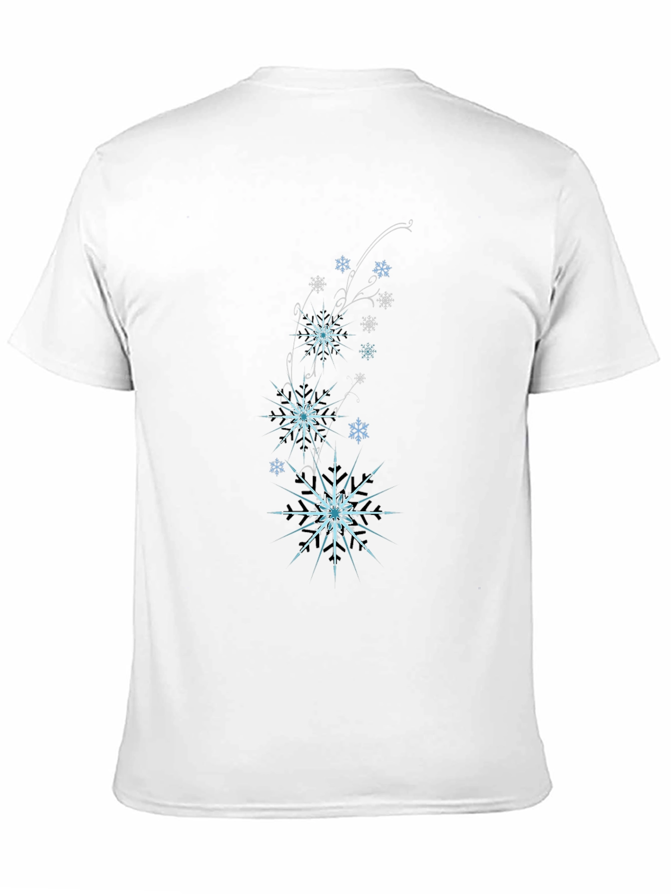 Black Snowflake Graphic Black T-Shirt view 11