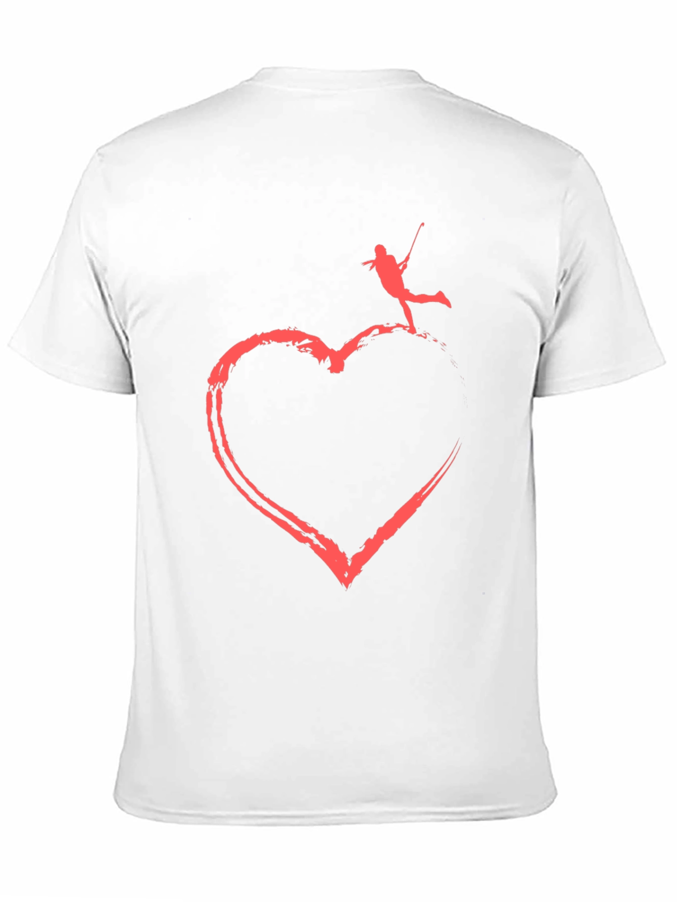 Black Golfer Heart Graphic Tee - Stylish Cotton T-Shirt view 11