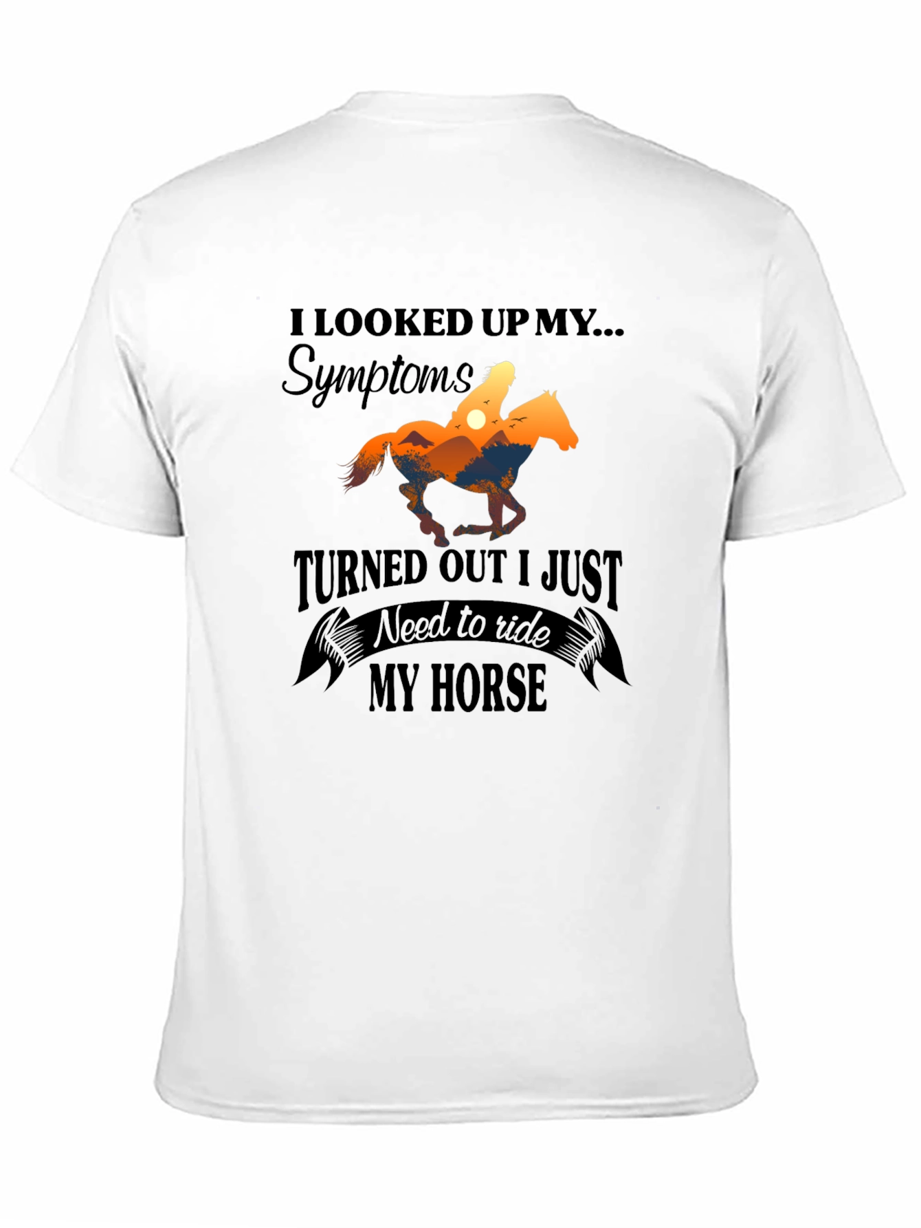 Black Funny Horse Riding T-Shirt - Need to Ride My Horse Tee view 11