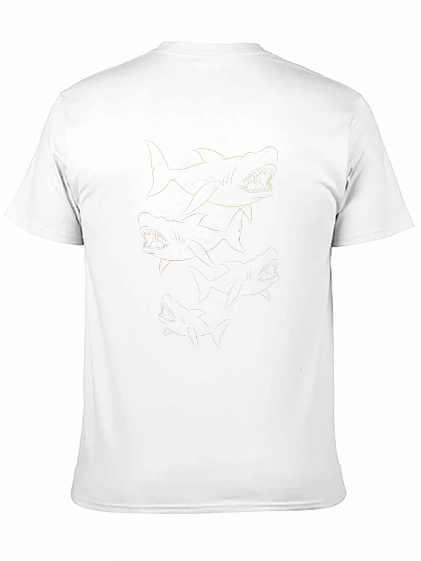 Black Shark Graphic Tee - Black Cotton Casual T-Shirt view 11