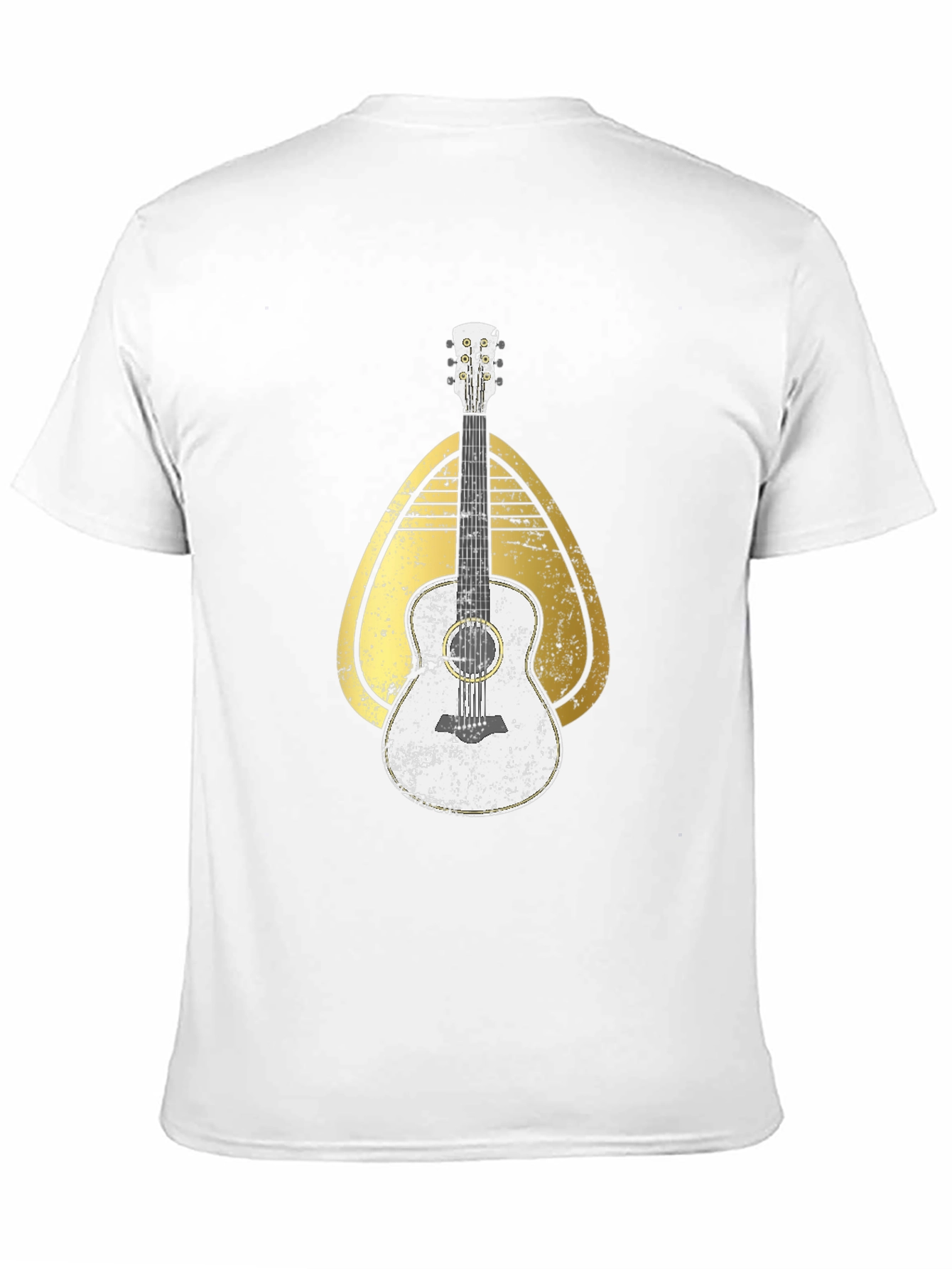 Black Guitar Graphic Tee - Retro Style Music Shirt view 11