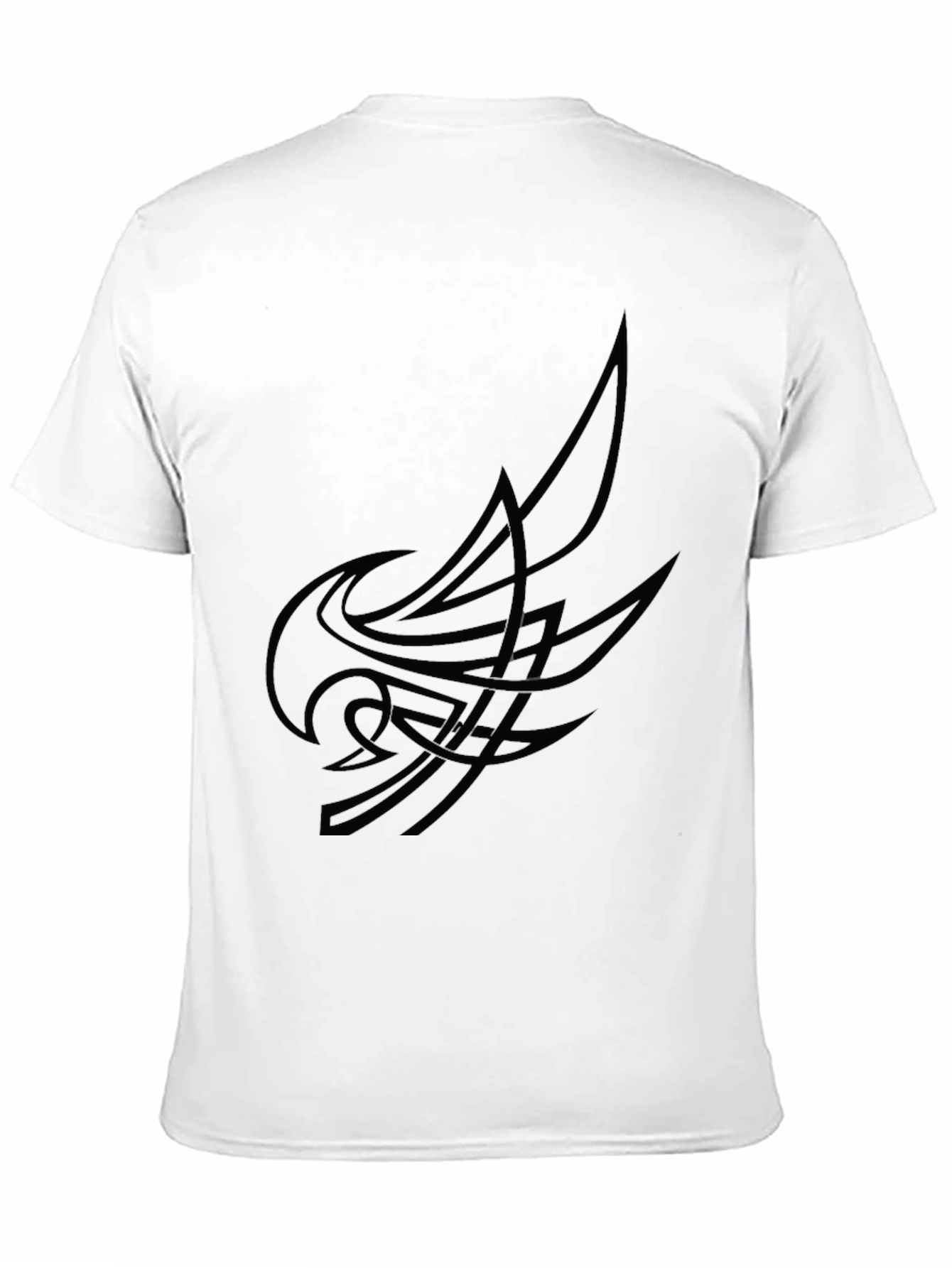 Black Black Tee with Abstract Graphic Print view 11