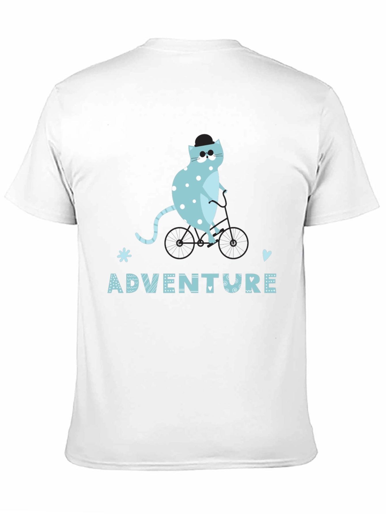 Black Adventure Cat Graphic Tee - Black Unisex T-Shirt view 11