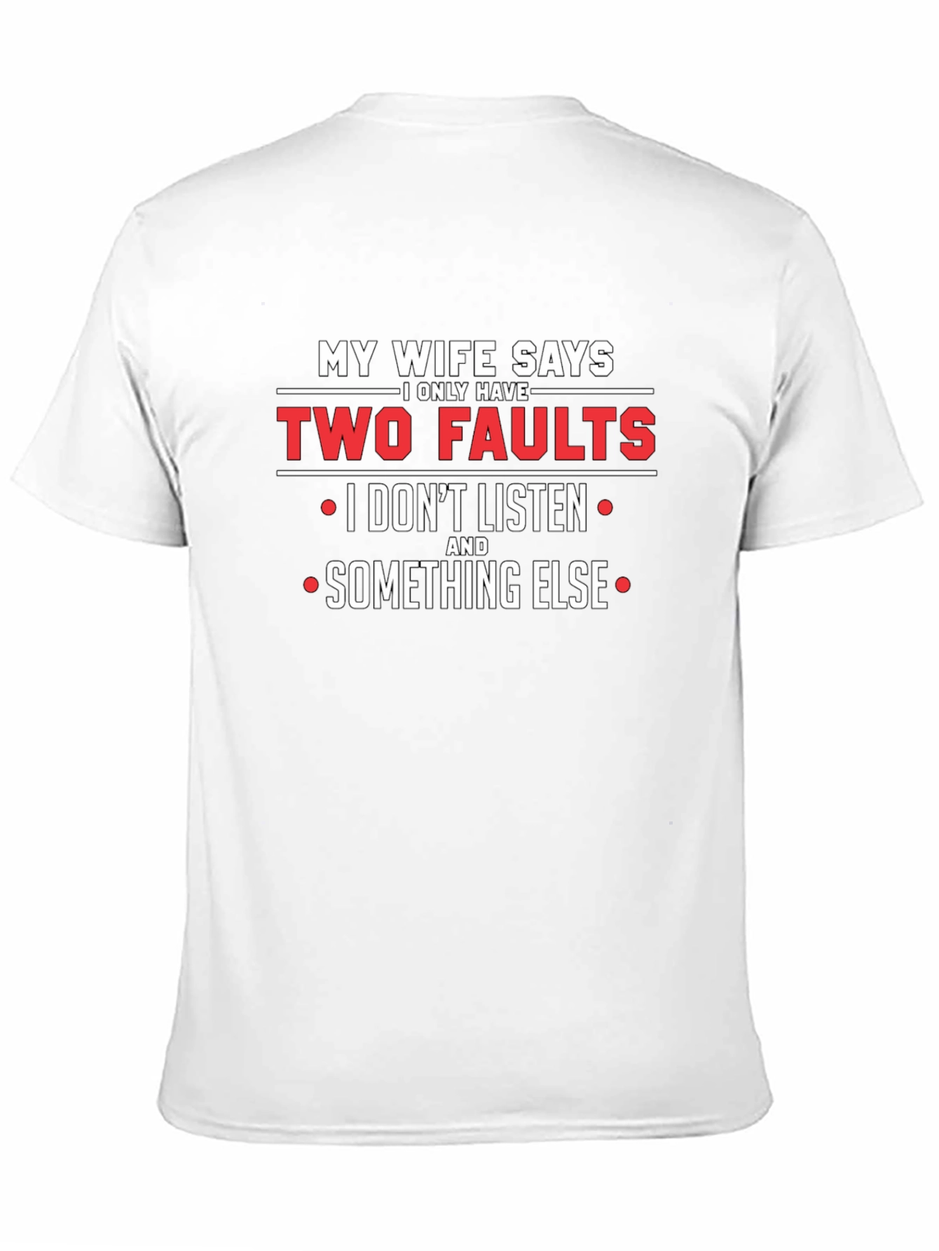 Black Funny "Two Faults" Graphic T-Shirt view 11