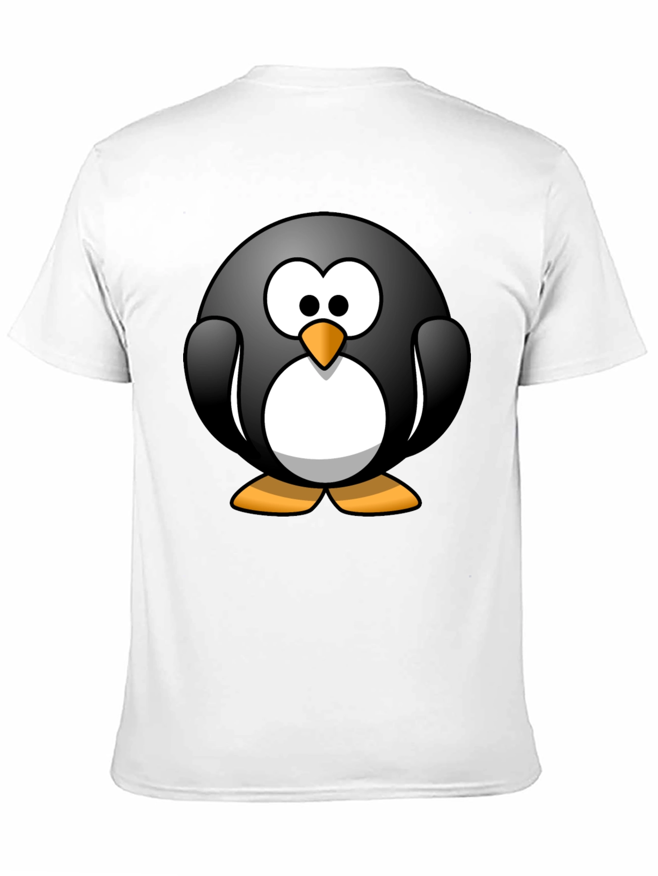Black Cartoon Penguin Graphic Black T-Shirt view 11
