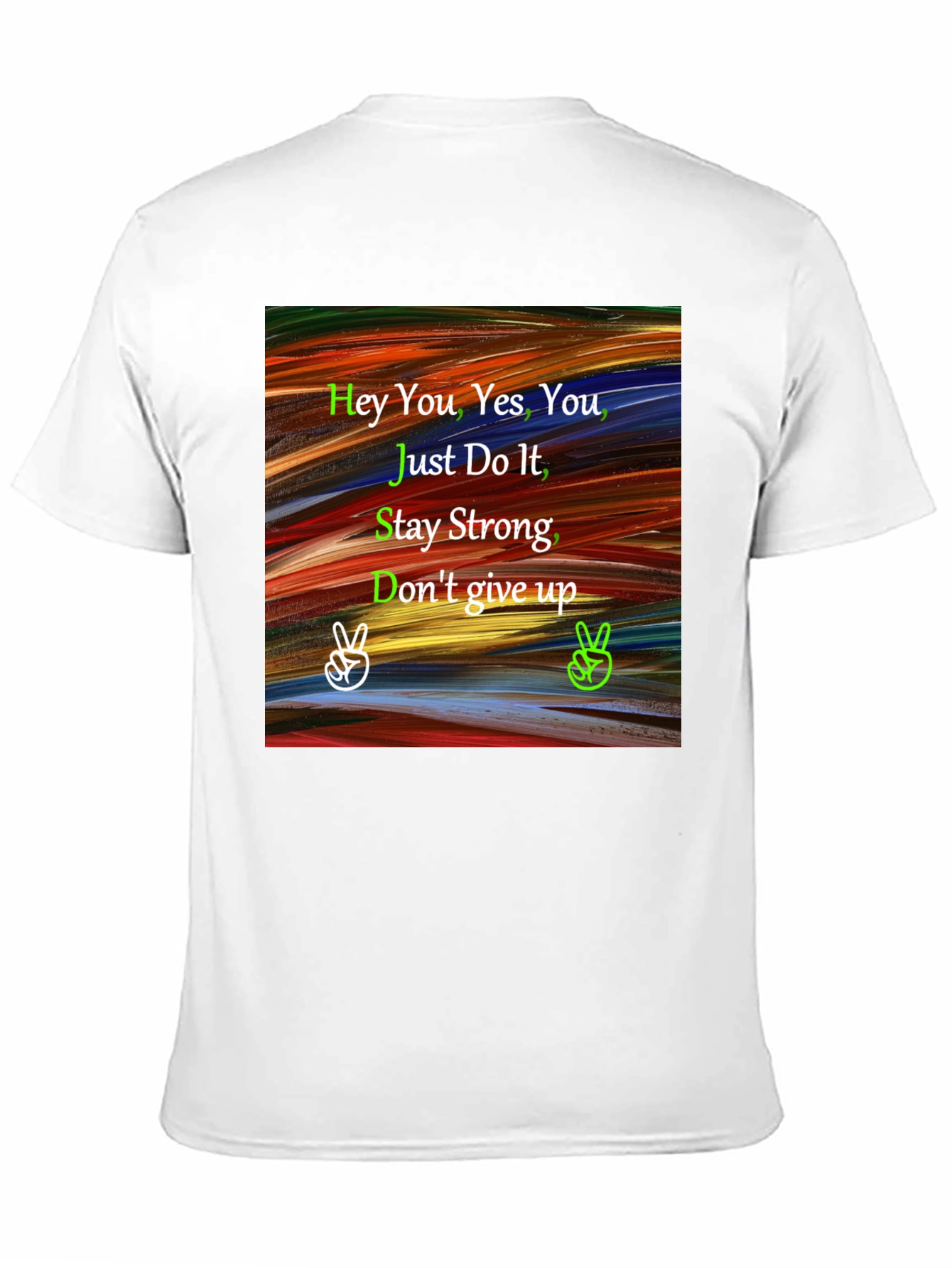 Black Motivational Graphic Tee: Hey You, Just Do It! view 11