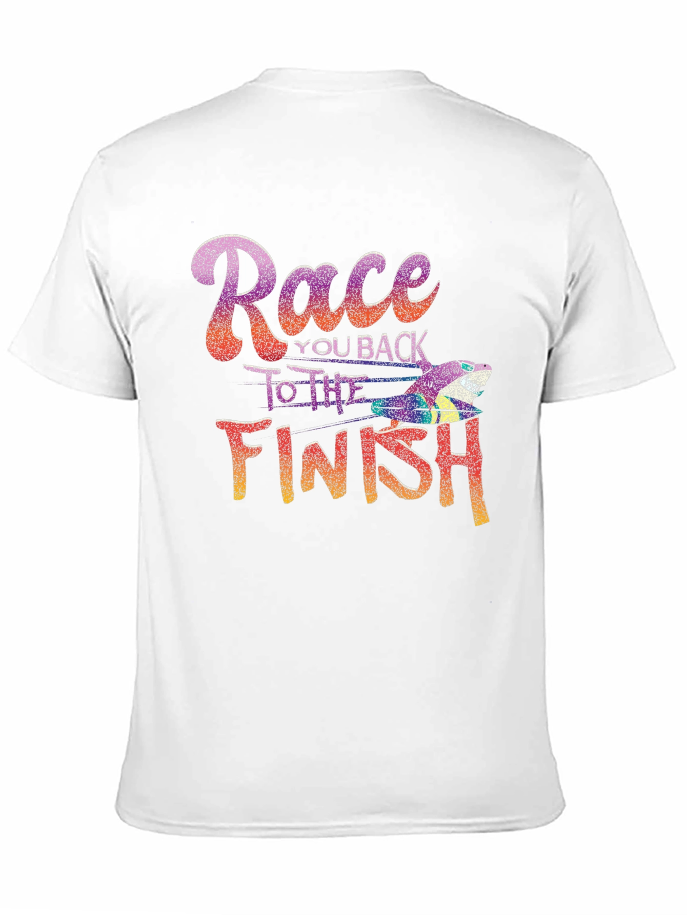 Black Race You Back to the Finish T-Shirt view 11