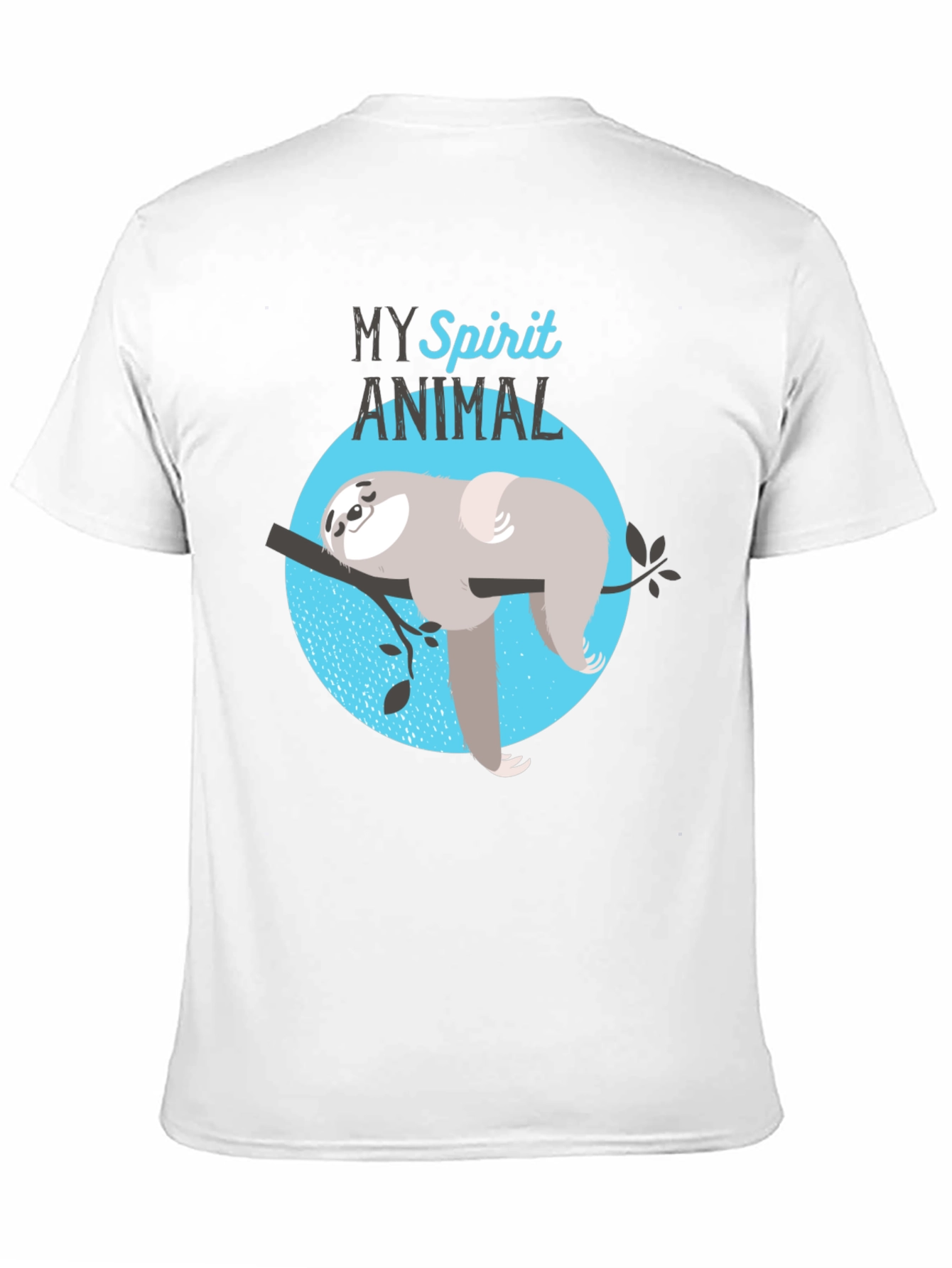 Black My Spirit Animal Sloth Graphic T-Shirt view 11