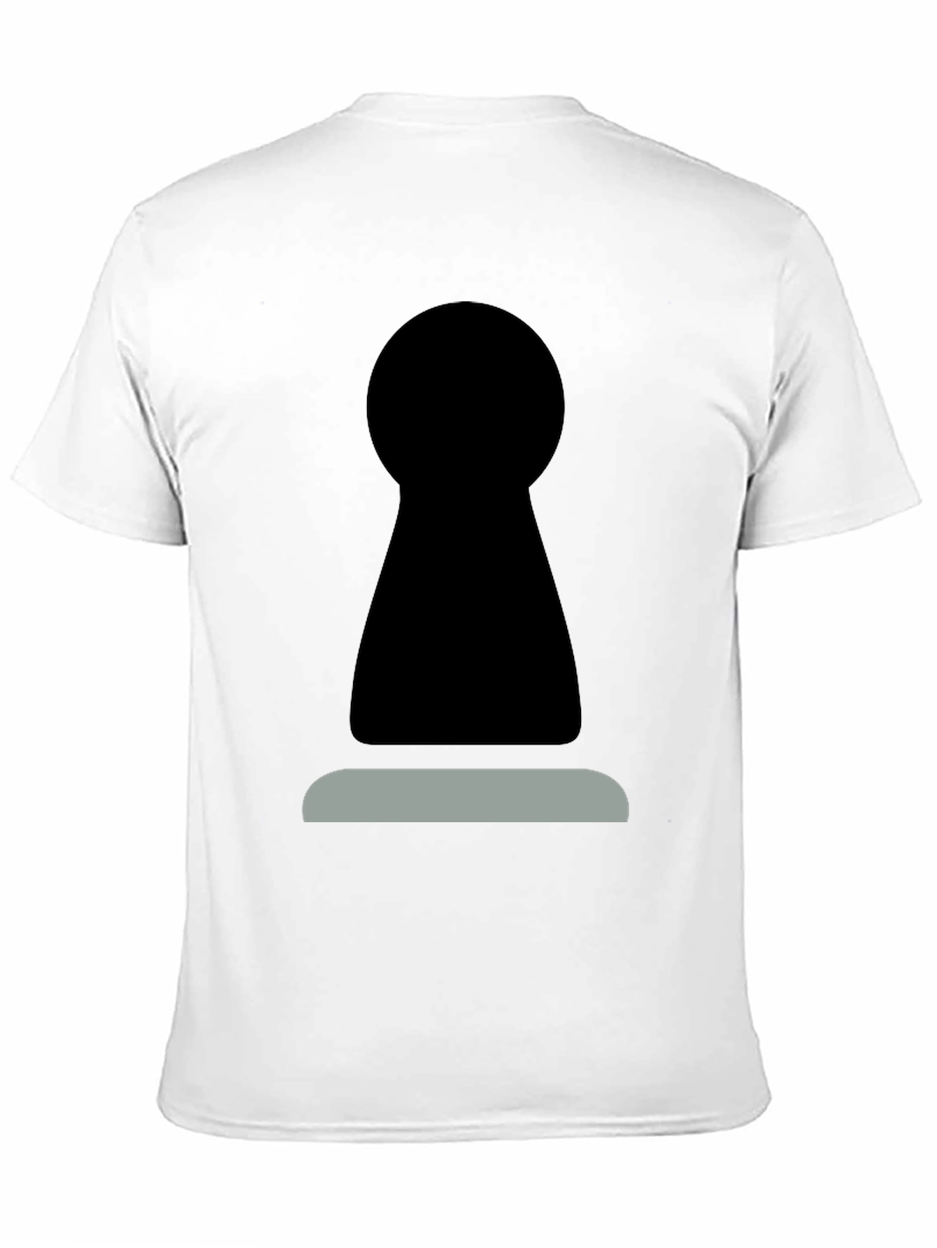 Black Abstract Keyhole Graphic Tee - Modern Style view 11
