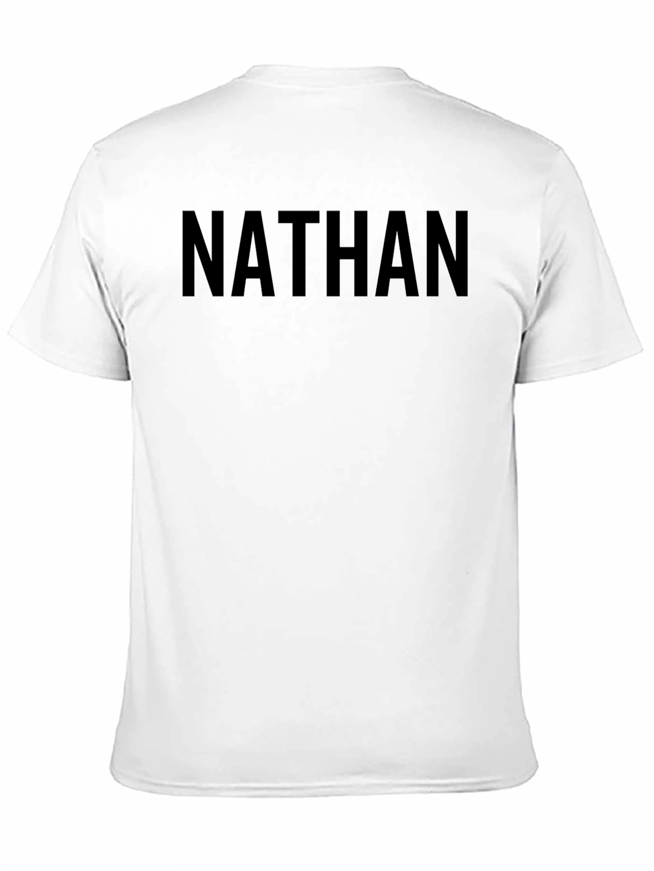 Black Personalized 'Nathan' Black T-Shirt view 11