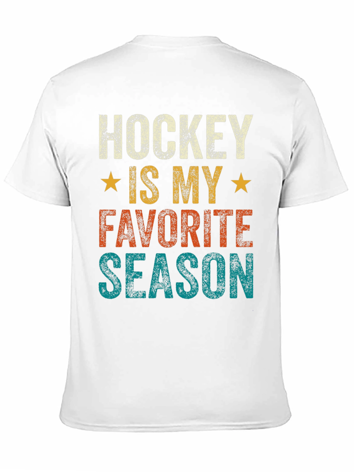 Black Hockey Is My Favorite Season Graphic T-Shirt view 11