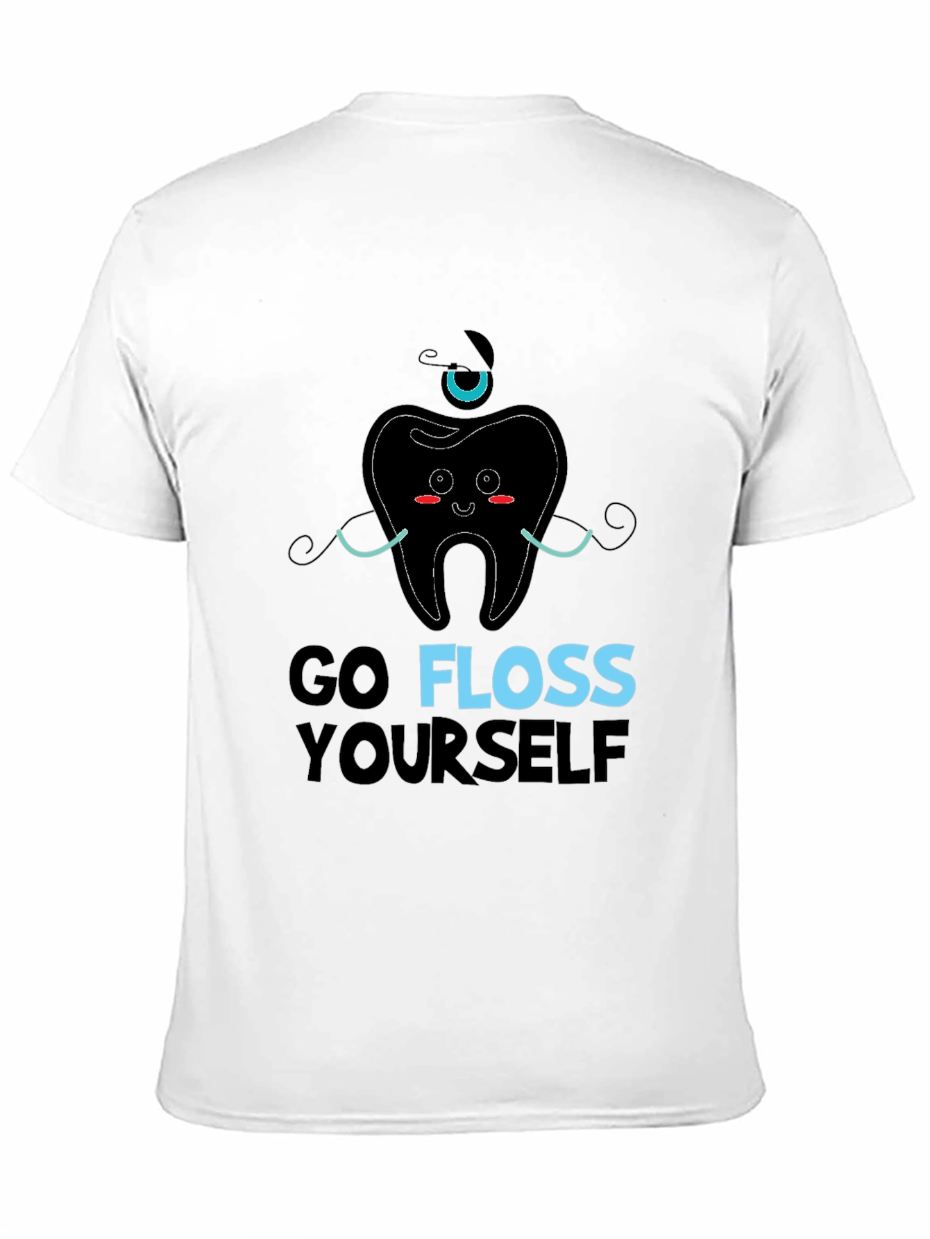 Black Go Floss Yourself Graphic Tee - Dental Humor view 11