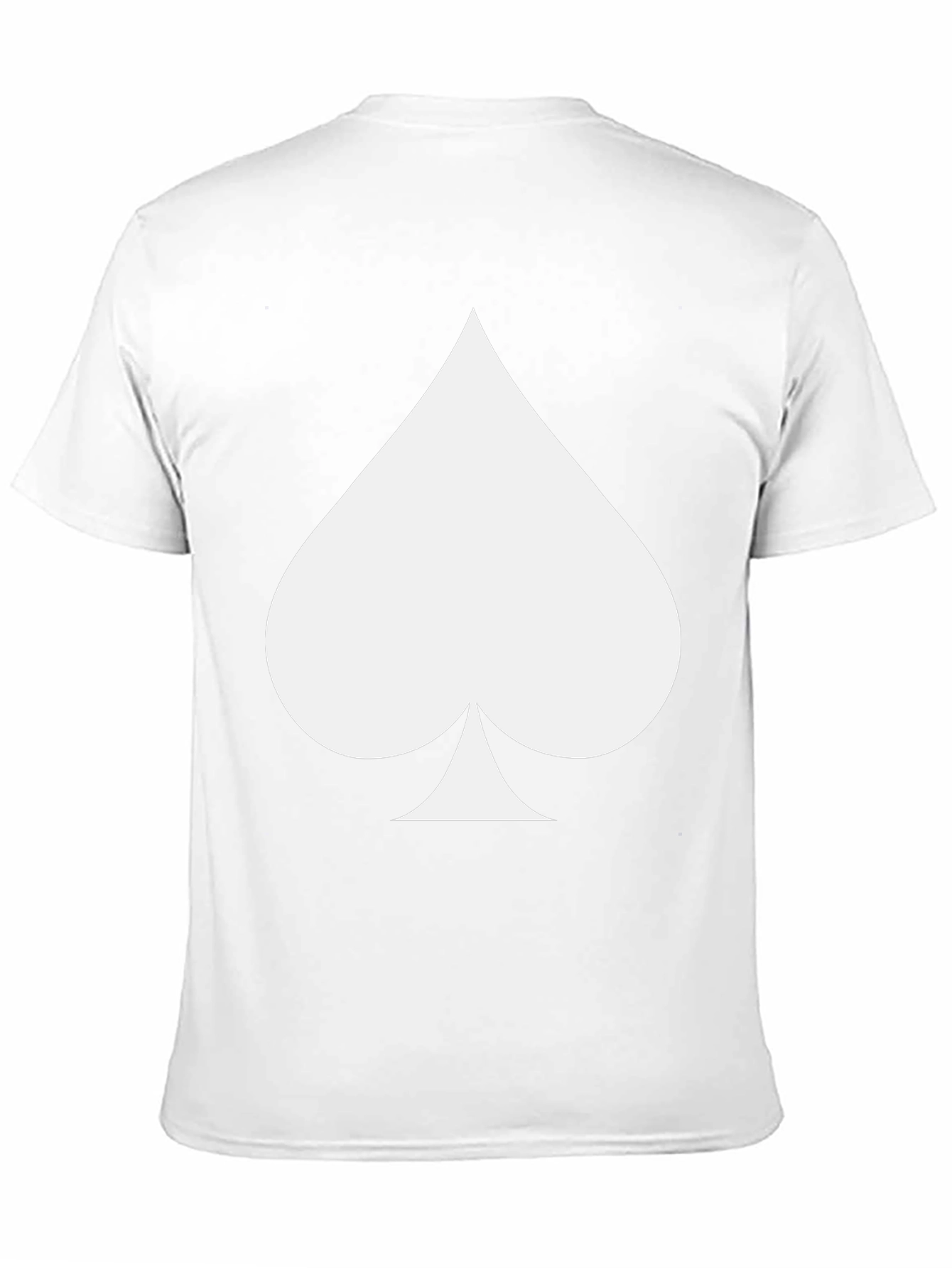 Black Men's Black T-Shirt with Spade Design view 11