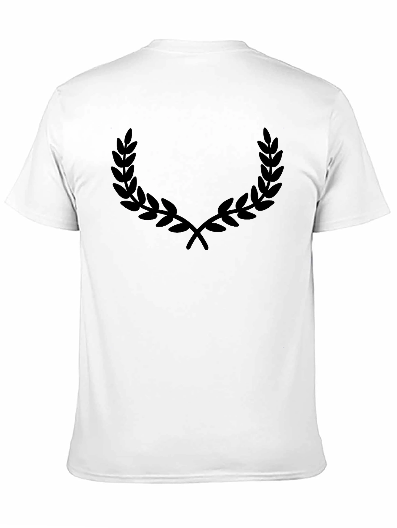Black Men's Black Laurel Wreath Graphic Tee view 11