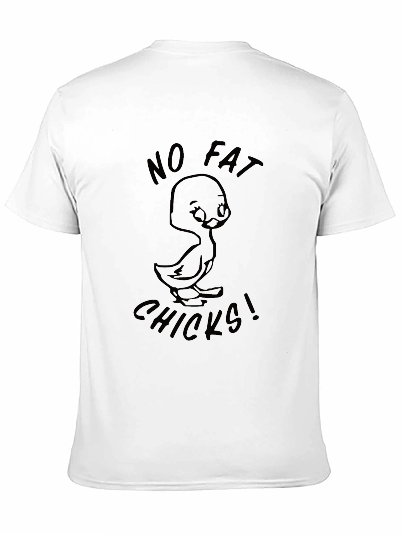 Black No Fat Chicks Graphic T-Shirt - Black Humor Tee view 11
