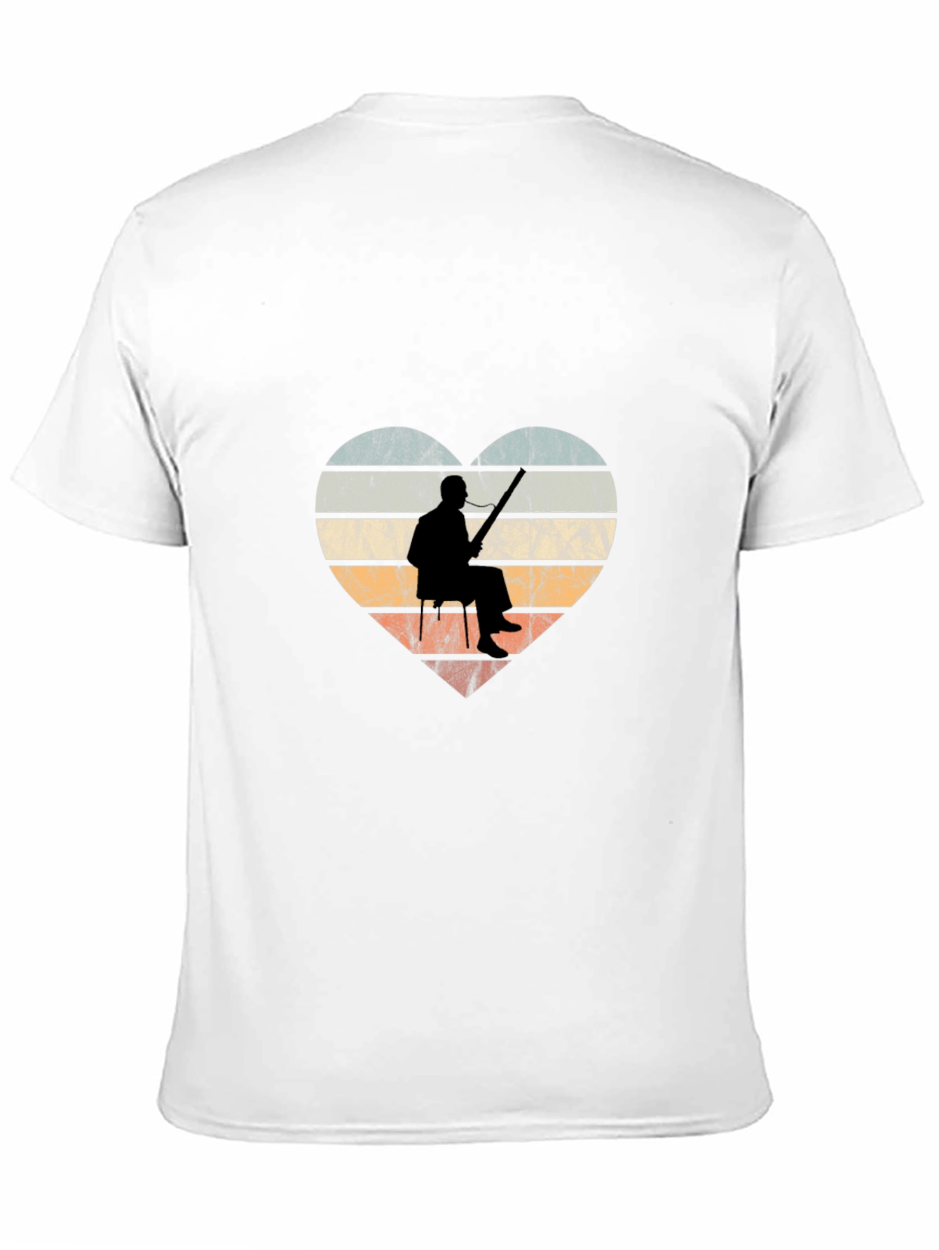 Black Vintage Fishing Heart Graphic T-Shirt view 11
