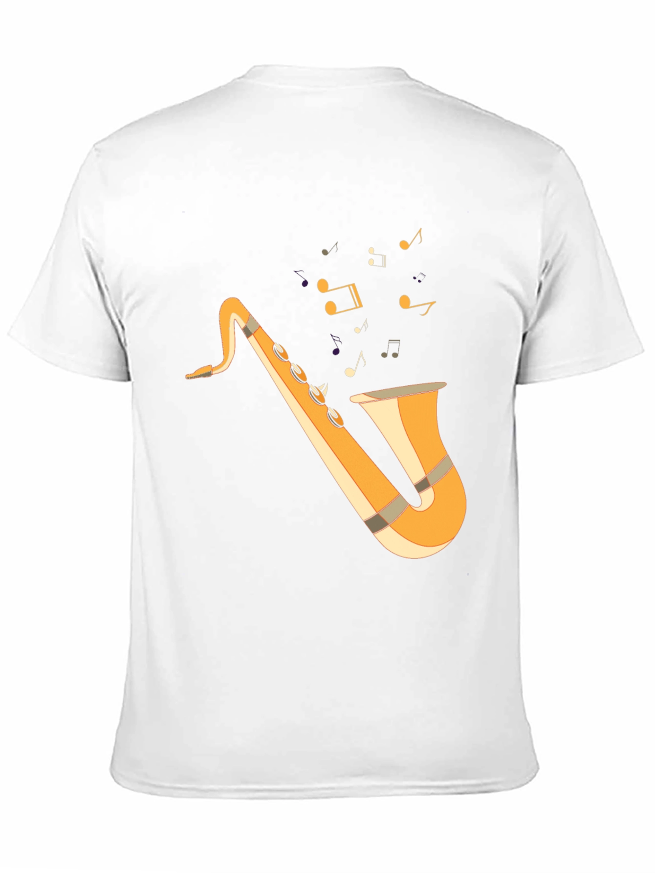 Black Saxophone Graphic Tee - Black Cotton T-Shirt for Music Lovers view 11