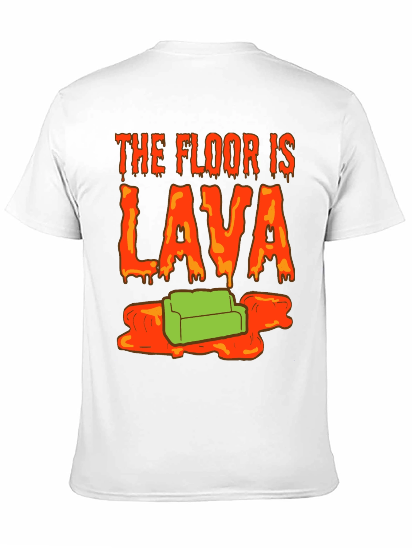 Black The Floor is Lava T-Shirt - Novelty Graphic Tee view 11