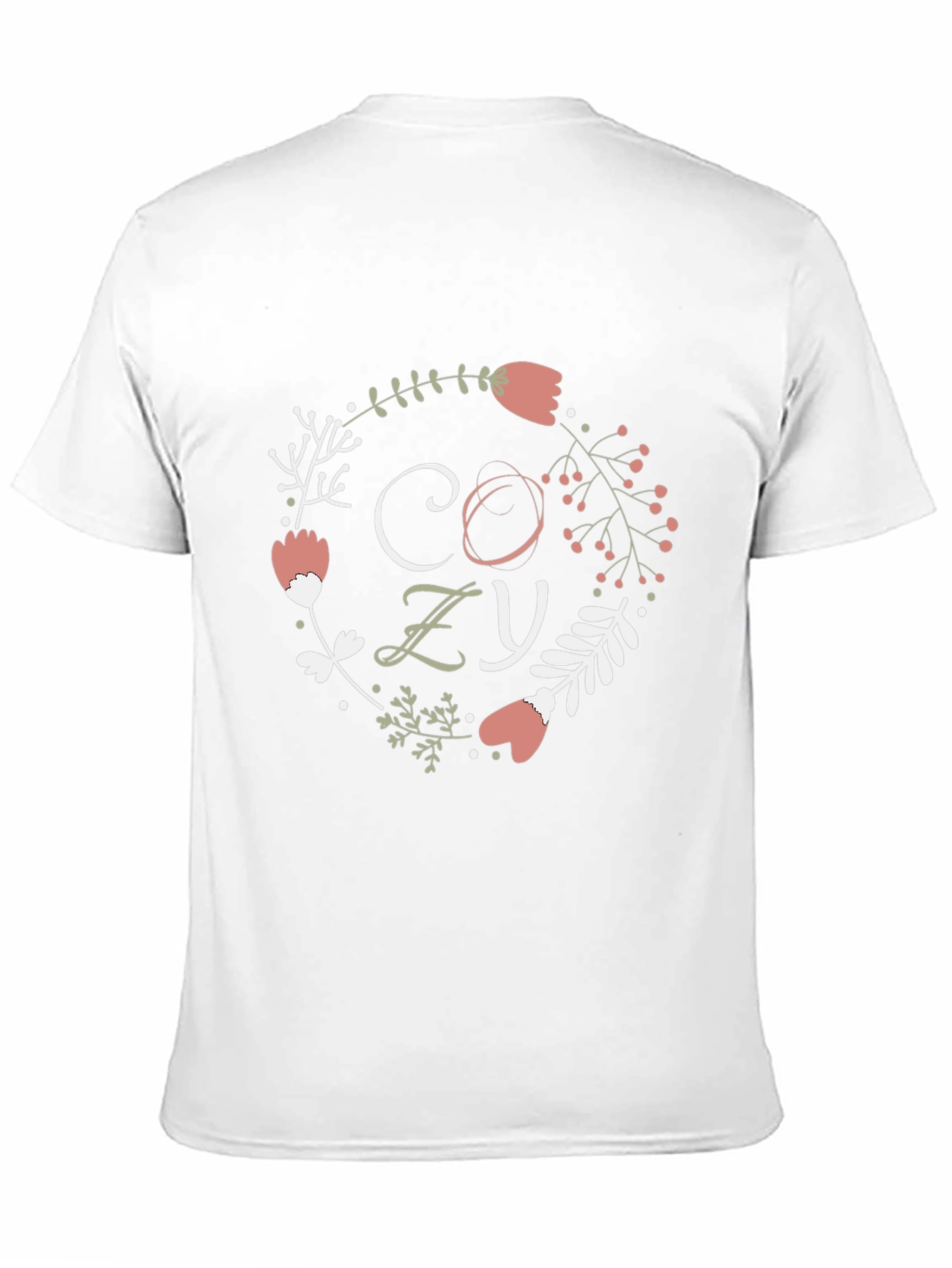 Black Cozy Floral Wreath Graphic Tee - Stylish Comfort view 11