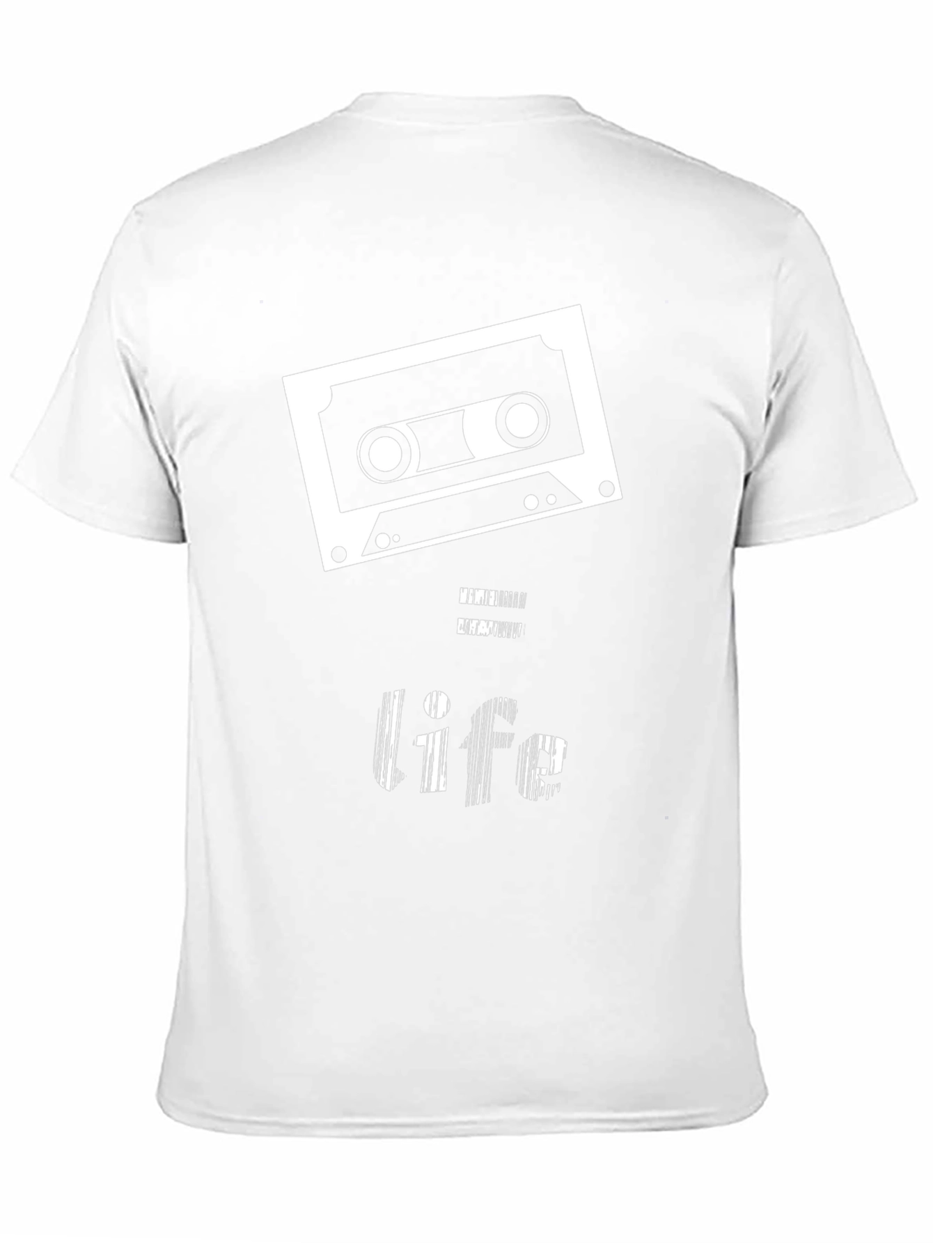 Black Retro Cassette Tape "Life" Graphic Tee view 11
