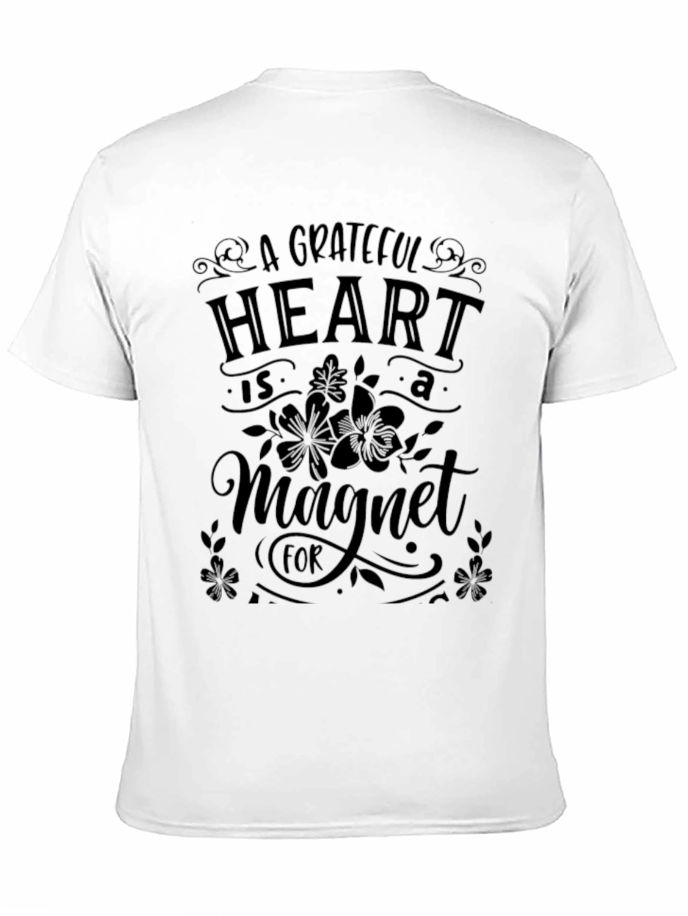 Grateful Heart Magnet T-Shirt - Black - 11
