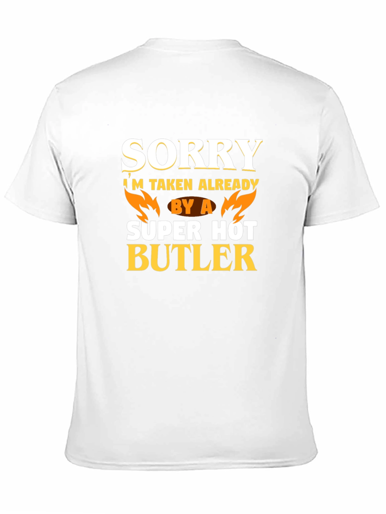 Black Funny Sorry I'm Taken By A Super Hot Butler T-Shirt view 11