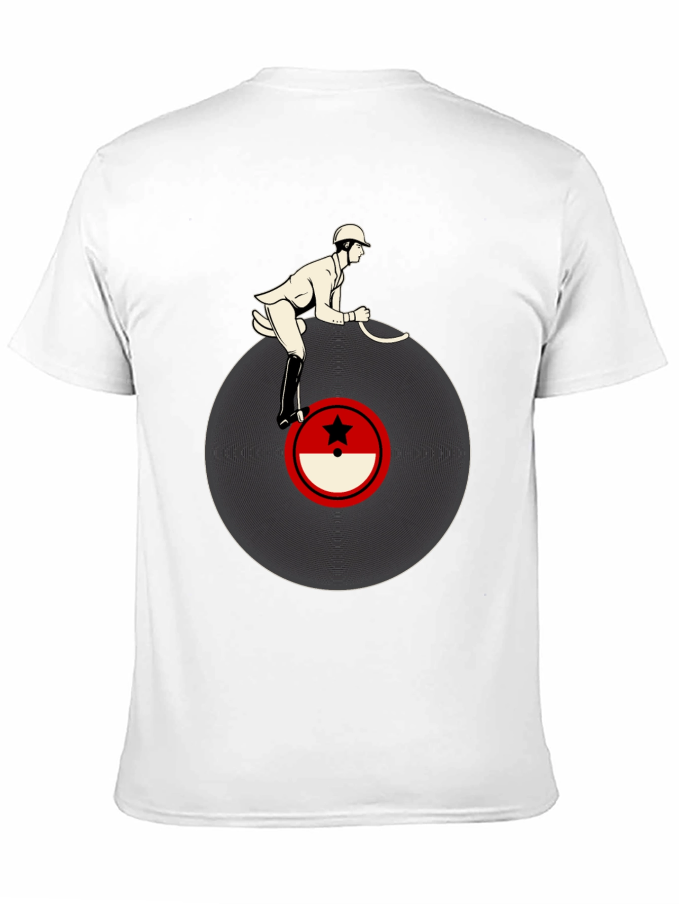 Black Retro Record Rider Graphic T-Shirt view 11