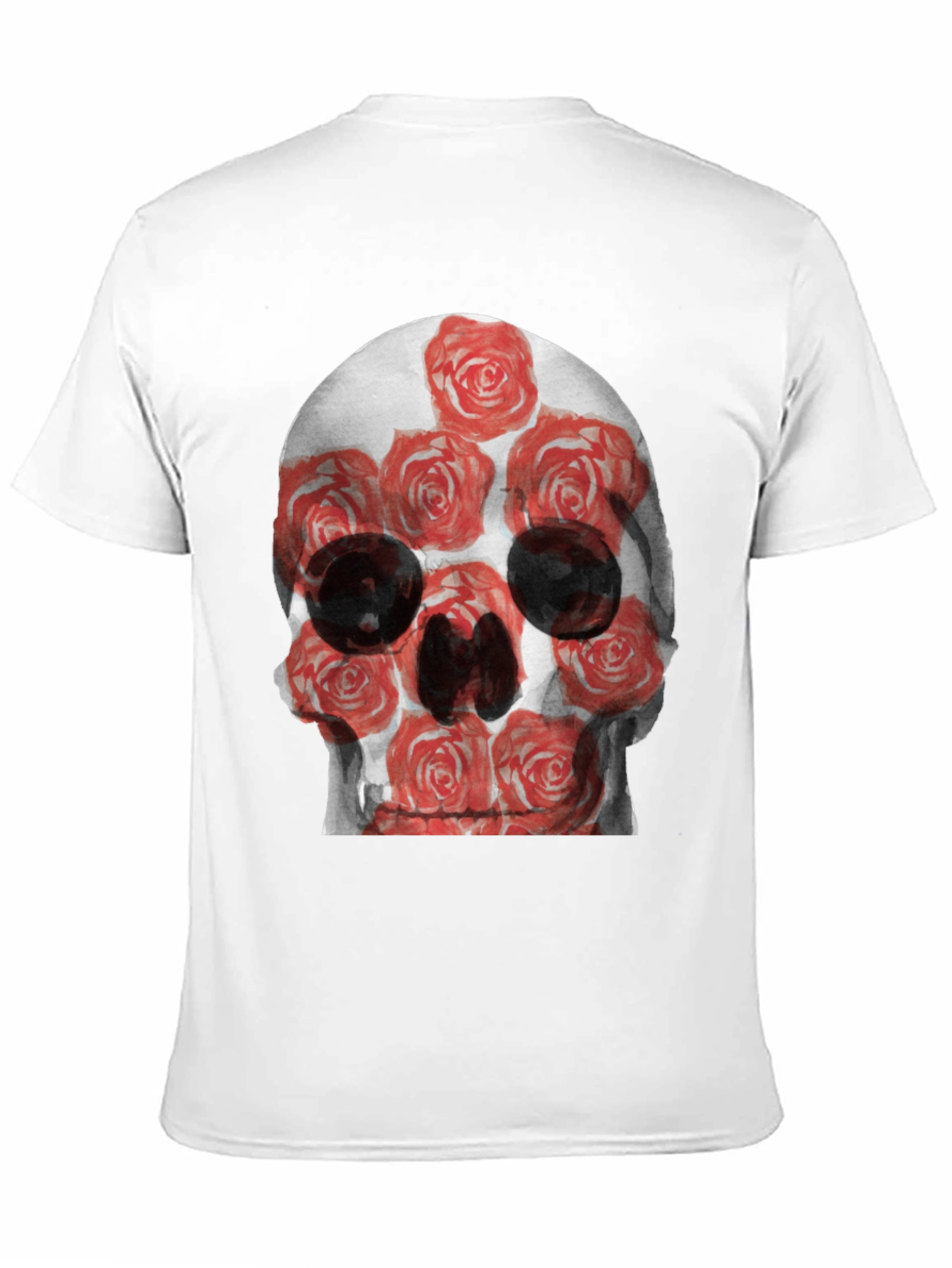 Black Skull and Roses Graphic Tee - Edgy Style view 11