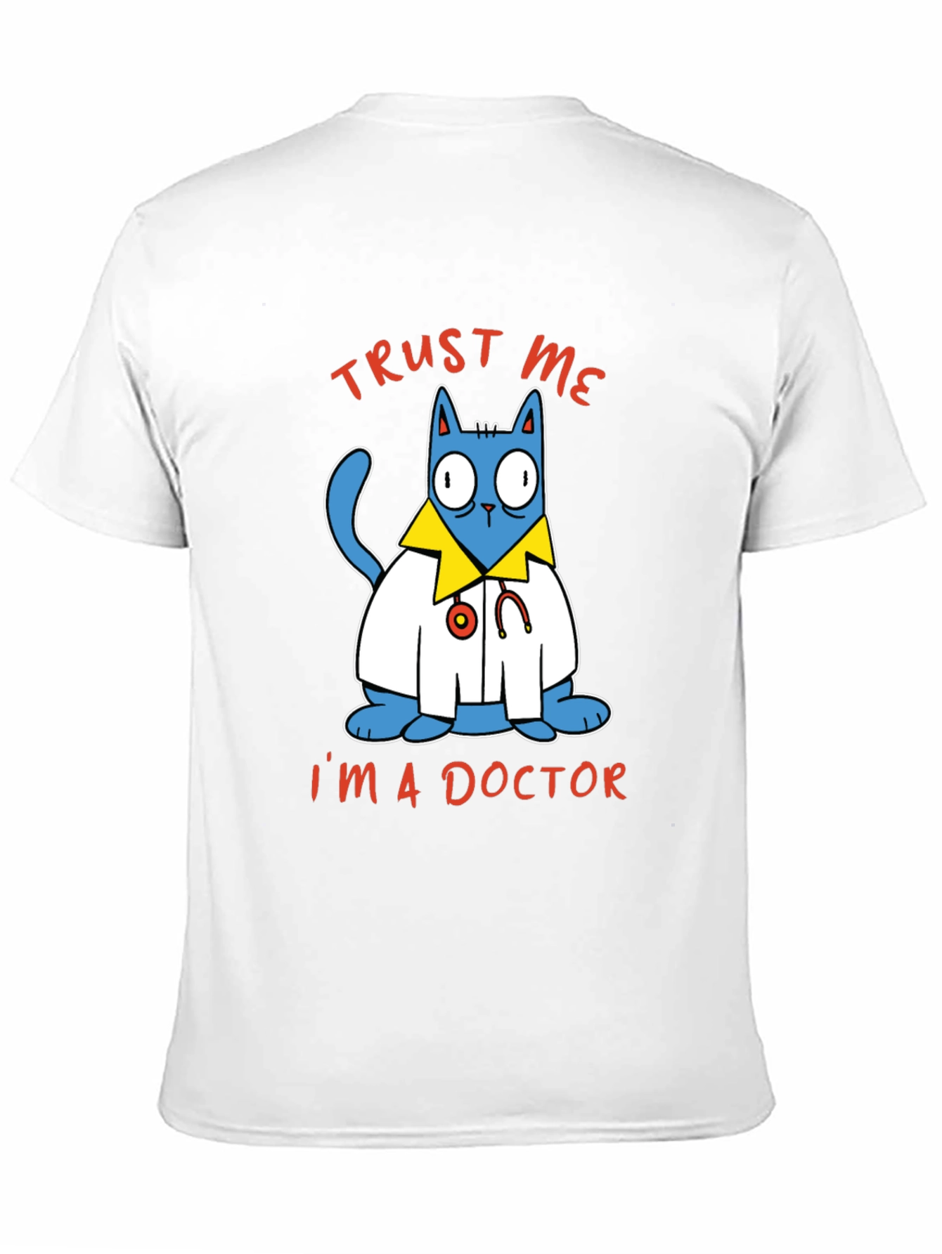 Black Trust Me I'm A Doctor Cat Graphic Tee view 11